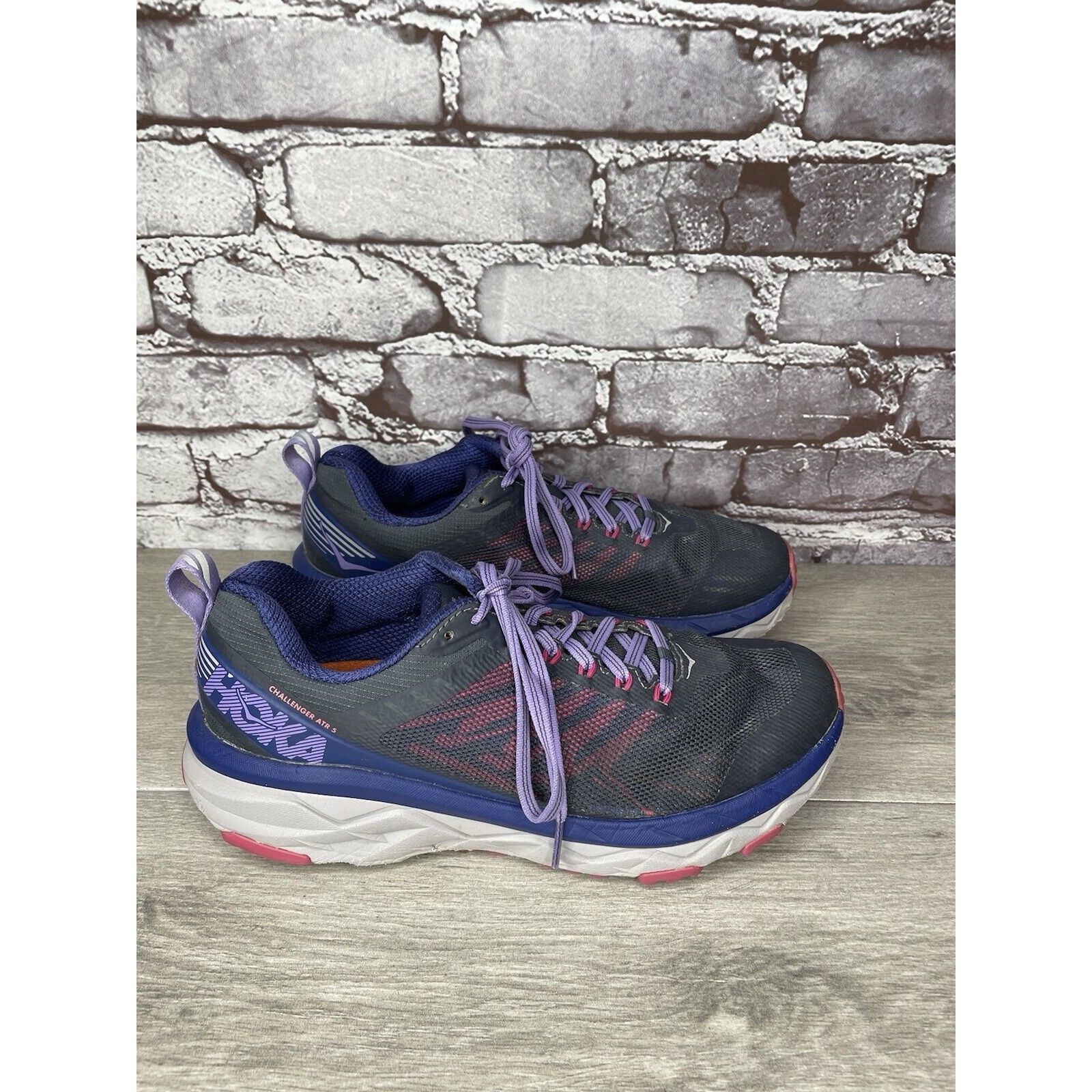 Hoka Hoka One One Challenger ATR 5 Purple Mesh Gym Running Shoes Size US 8 / IT 38 - 4 Thumbnail