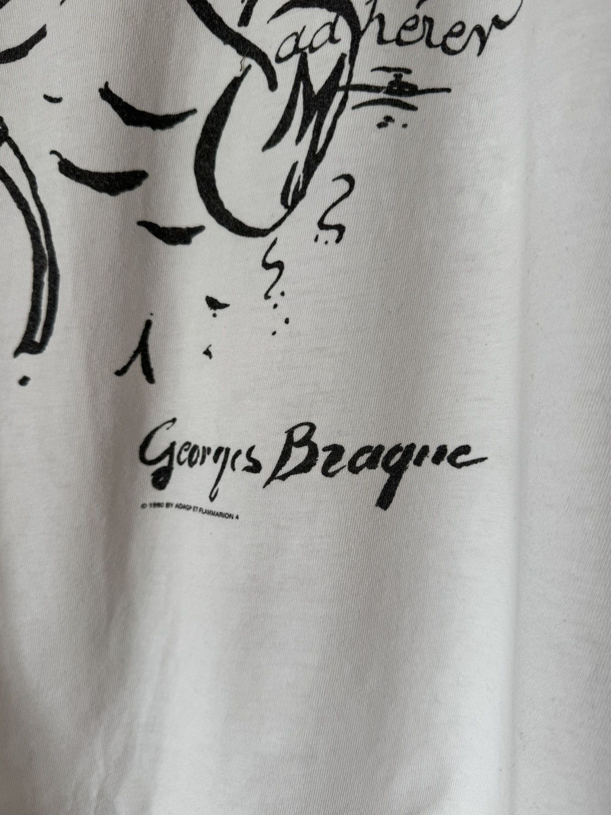 Band Tees Vintage 1990 Flammarion 4 George Braque Art Graphic Tee Size US L / EU 52-54 / 3 - 4 Thumbnail