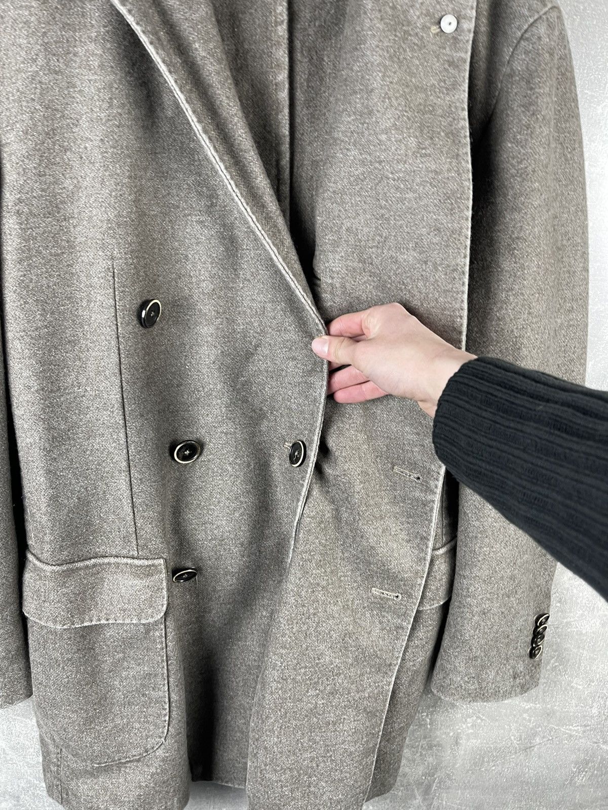 L.B.M. 1911 L.B.M. 1911 Wool Classic Double Breasted Italian Belted Coat Size US L / EU 52-54 / 3 - 14 Thumbnail