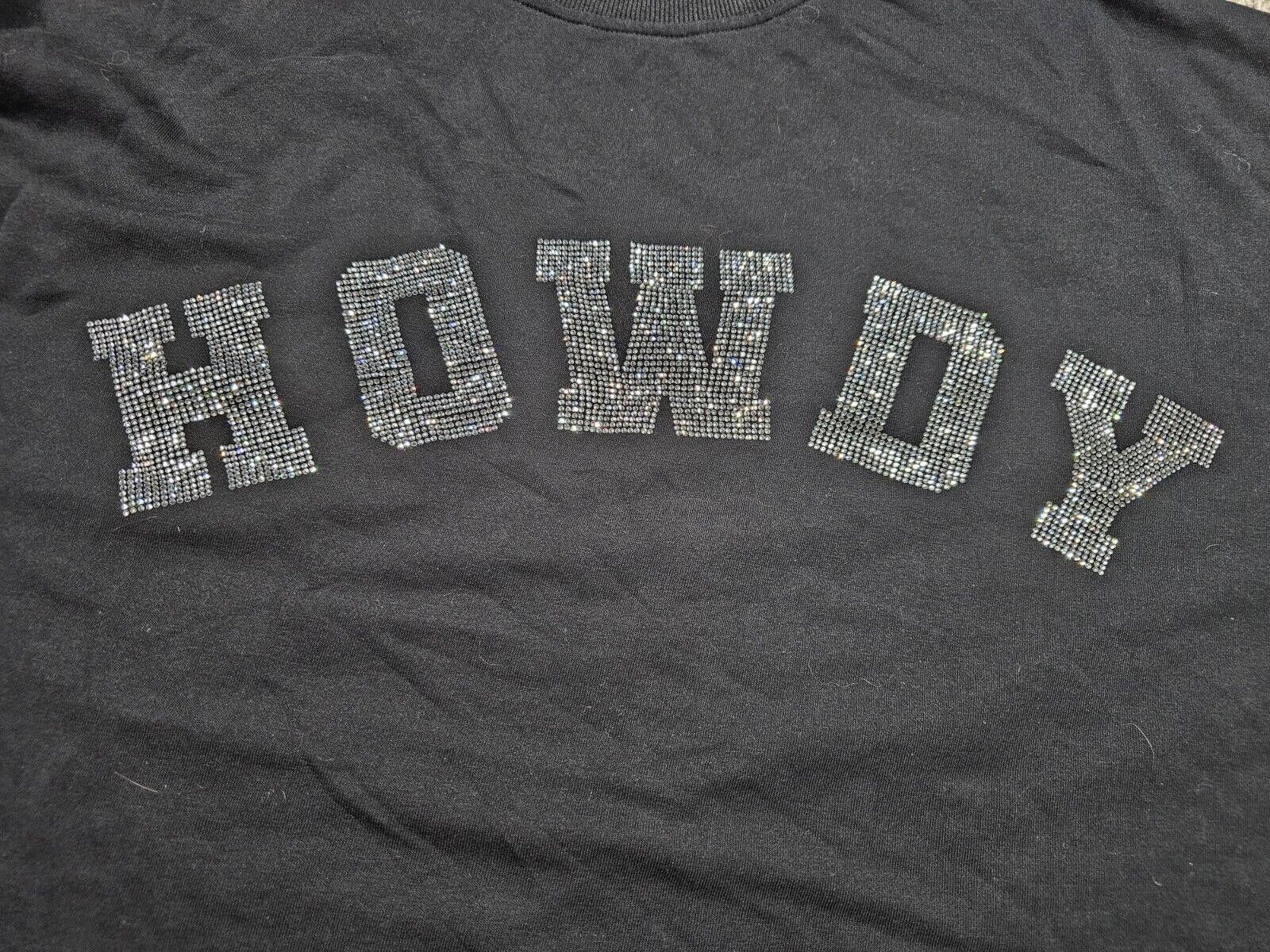 Designer Baevely 1XL Black Glamstone Howdy Cropped Sweatshirt Size XL / US 12-14 / IT 48-50 - 2 Thumbnail