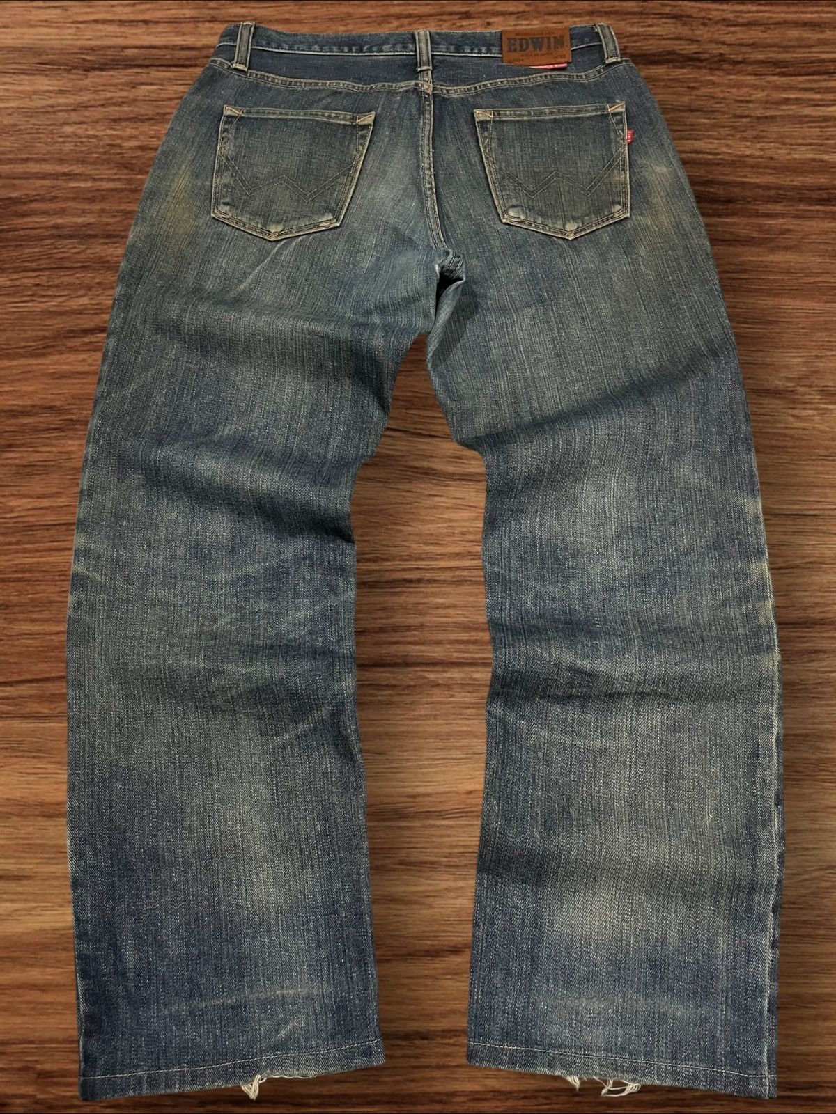 Edwin × Japanese Brand Vintage Japanese Brand Edwin Blue Mud Washed Distressed Jean Size US 32 / EU 48 - 2 Thumbnail