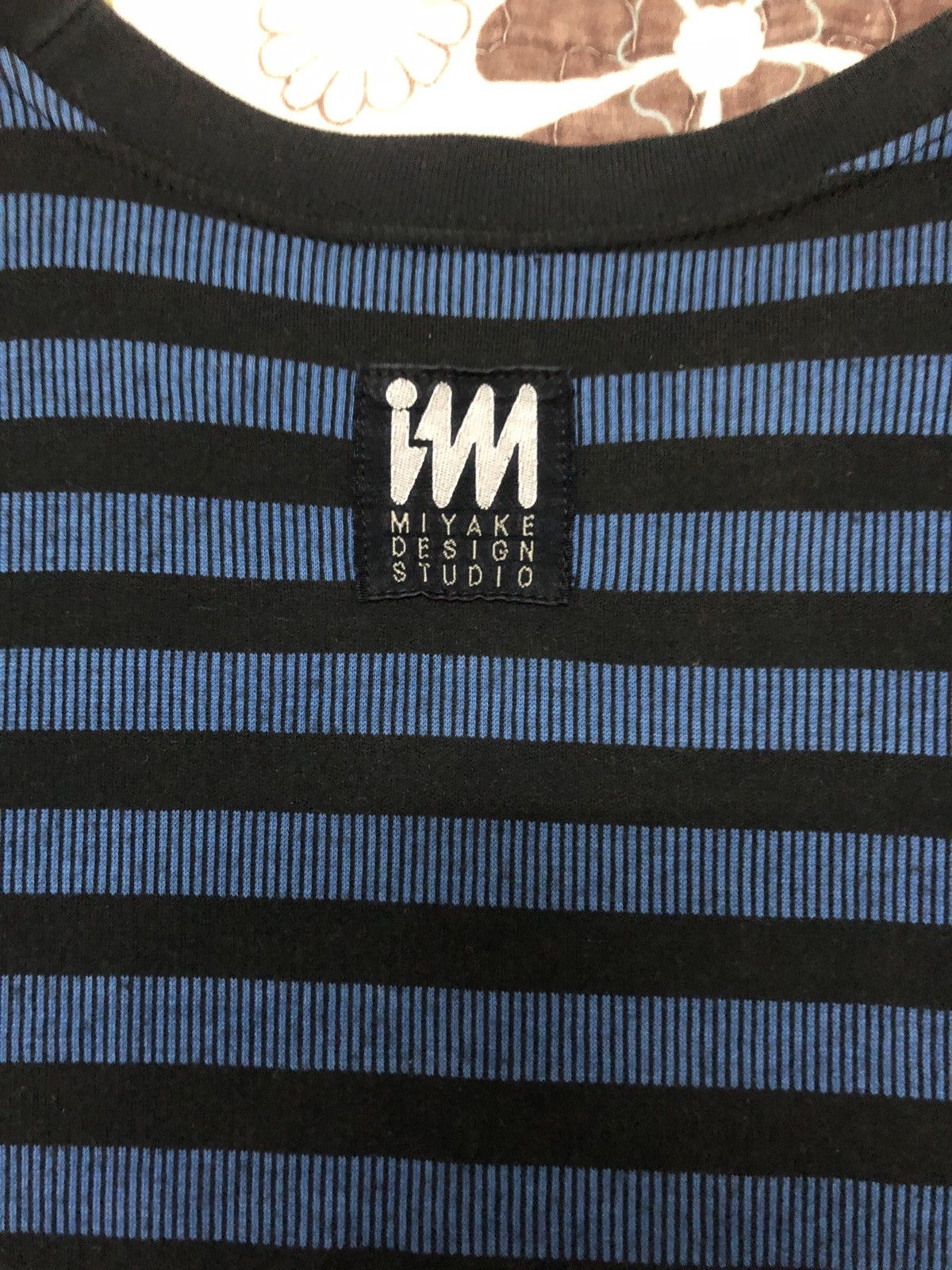 Issey Miyake Issey Miyake Stripes Blue Black Tee Size US M / EU 48-50 / 2 - 7 Thumbnail