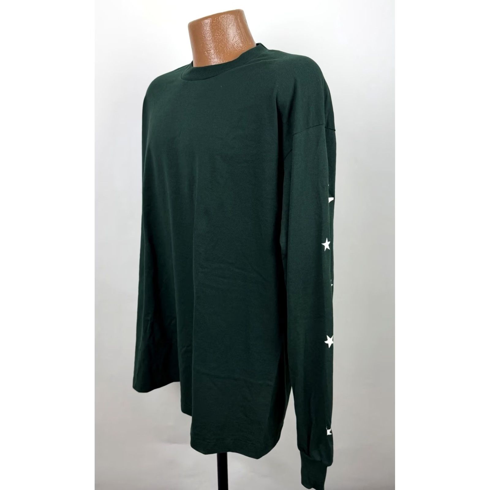Fruit Of The Loom VINTAGE 90s Fruit of the Loom T-Shirt Mens XL Forest Green Long Sleeve Spellout Print Skater Size US XL / EU 56 / 4 - 5 Thumbnail