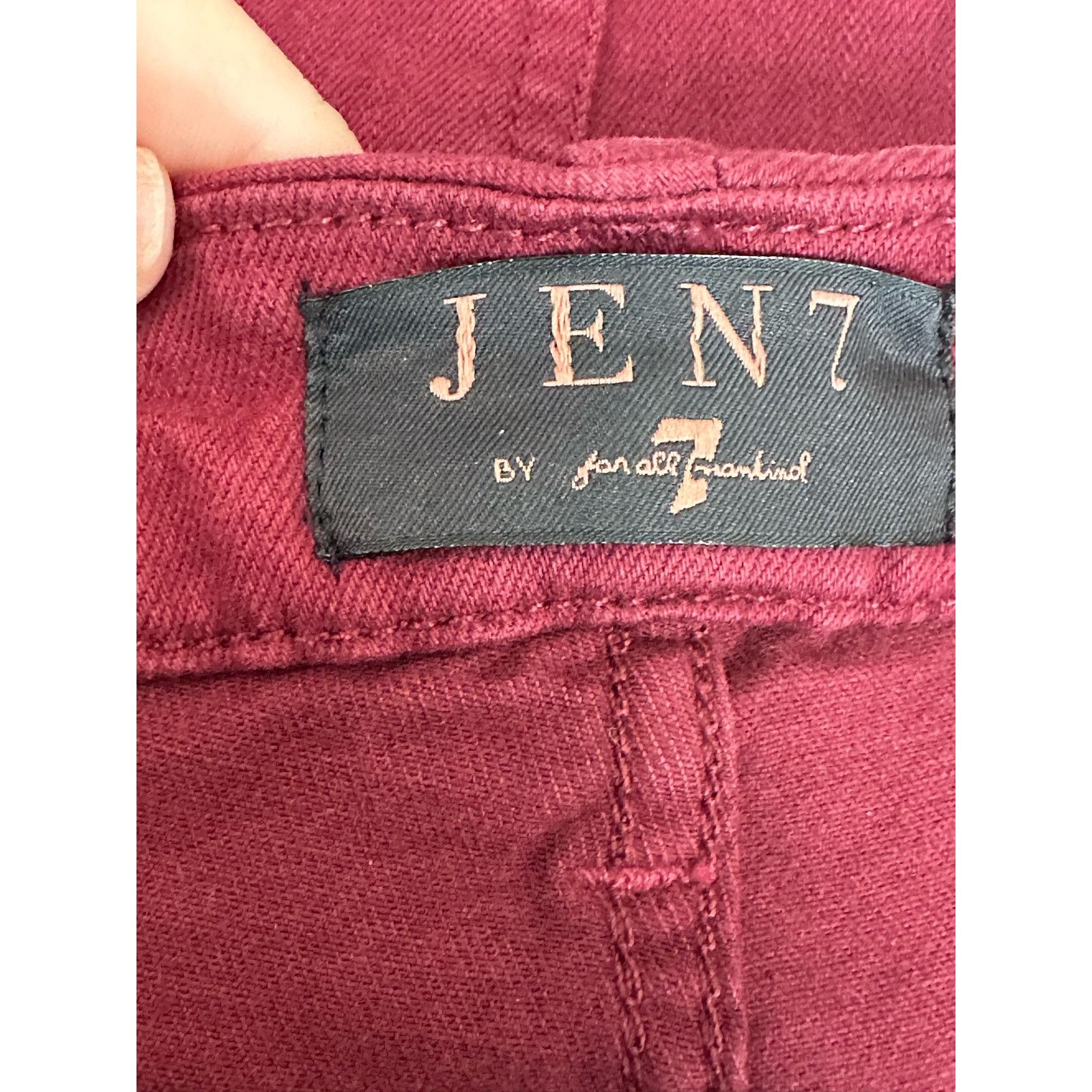 7 For All Mankind Jen7 red legging ankle stretch jeggings jeans size 8 Size 30" / US 8 / IT 44 - 3 Thumbnail