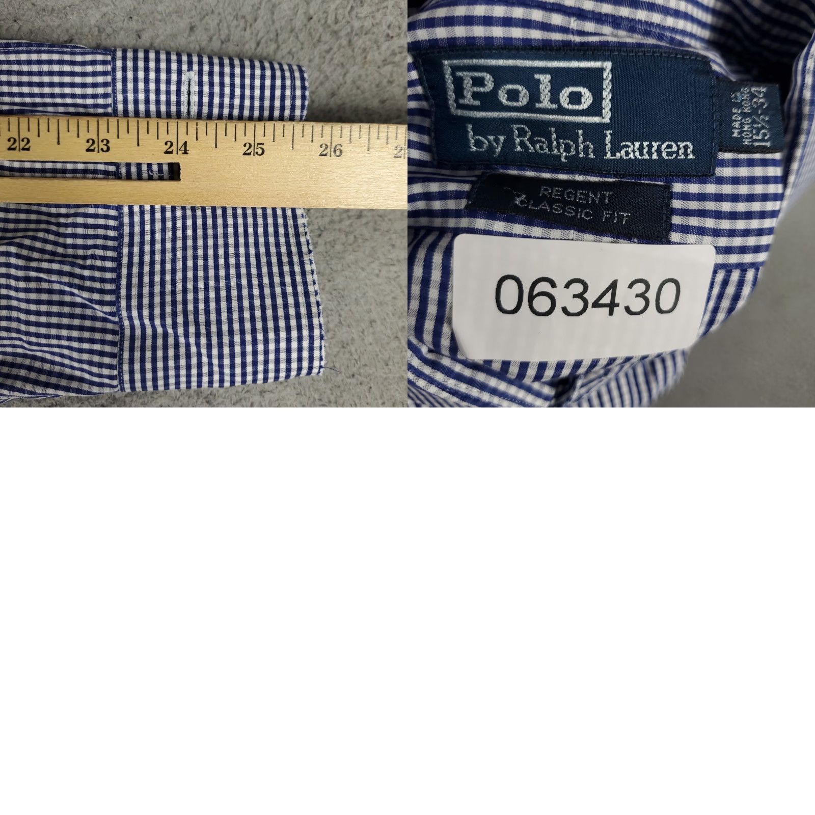 Ralph Lauren Ralph Lauren Dress Shirt Mens Size 15.5 Blue Check Button Down Long Sleeve Modern Size 40R - 8 Thumbnail