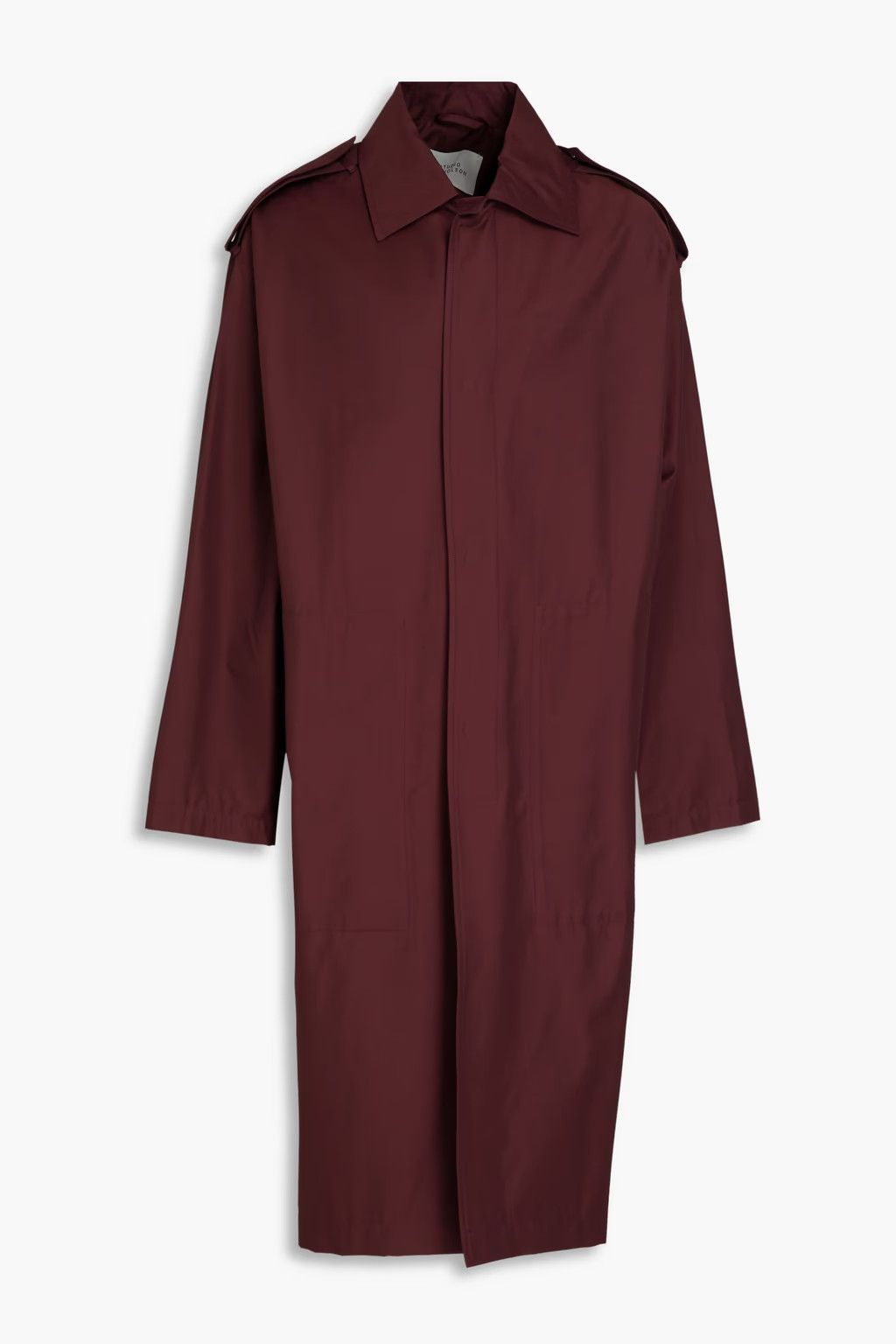 Studio Nicholson Marques cotton-blend twill coat in Merlot Size US M / EU 48-50 / 2 - 2 Thumbnail