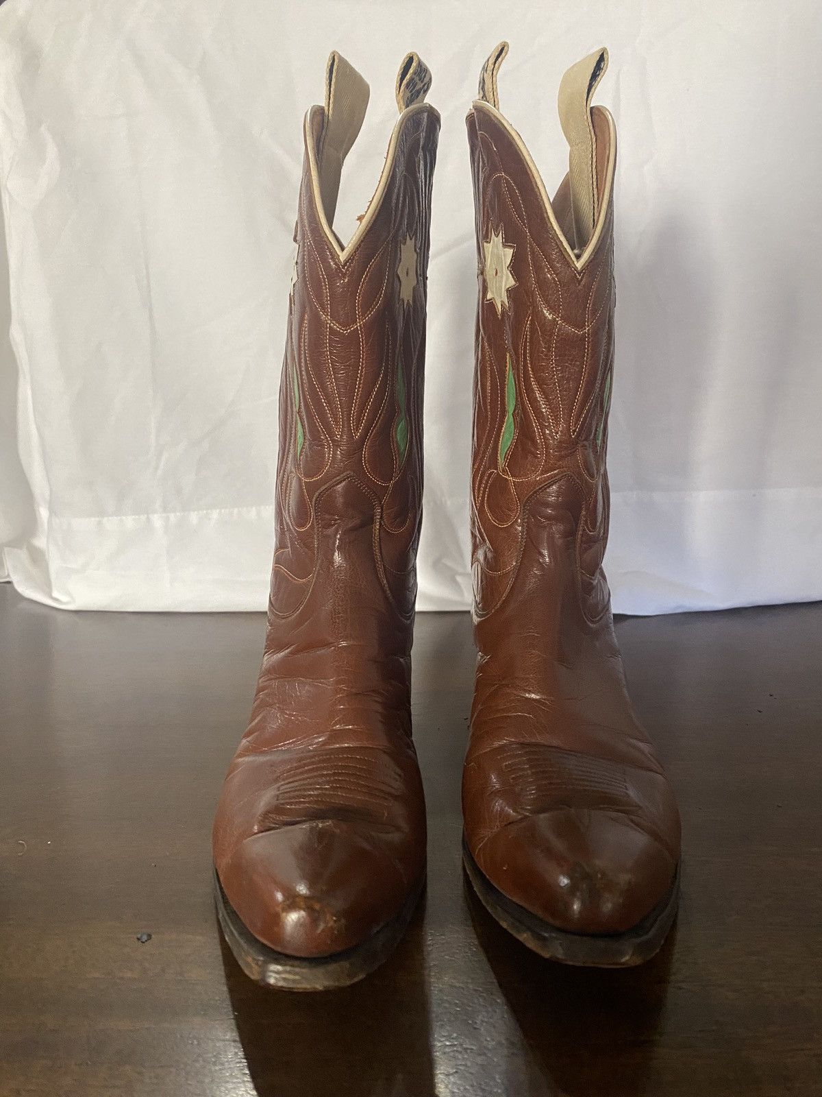 Justin Boots × Vintage VINTAGE 1940s H.J. Justin & Sons/Ft Worth TX/Boots Sz 5-6? Size US 5.5 / IT 35.5 - 2 Thumbnail