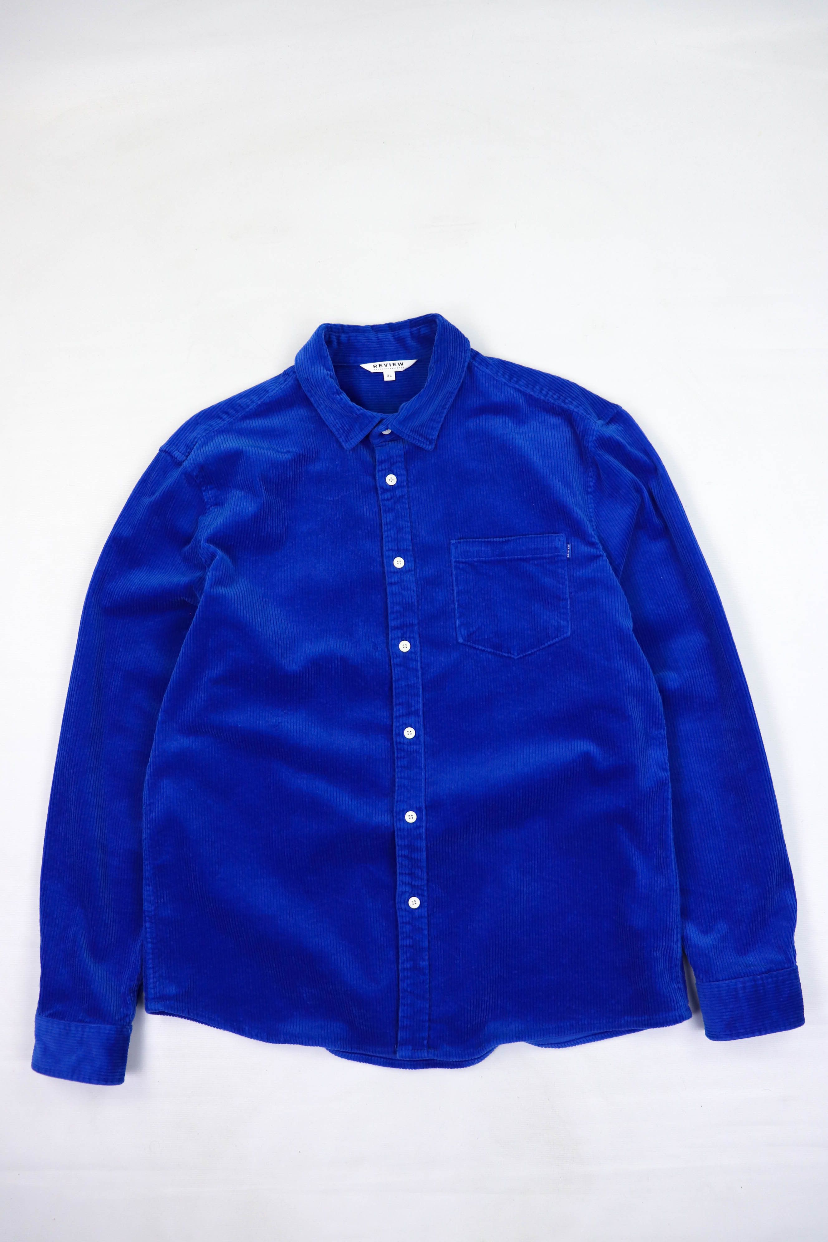 Reserved Review Bright Blue Heavy Corduroy LS Shirt Size US XL / EU 56 / 4 - 1 Thumbnail