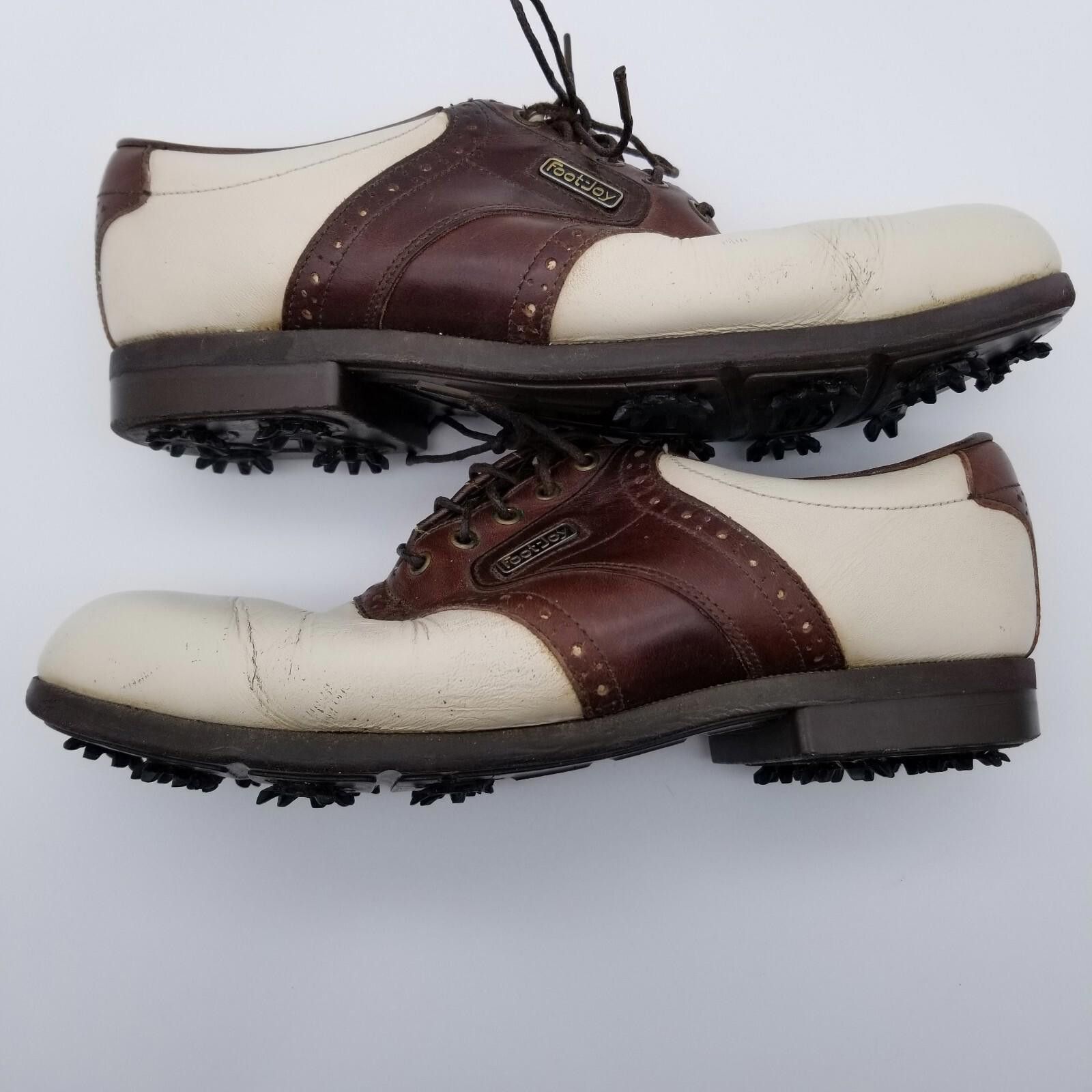 Footjoy Footjoy Dryjoys US 9M Men's Saddle Golf Shoes White/Brown Size ONE SIZE - 2 Thumbnail