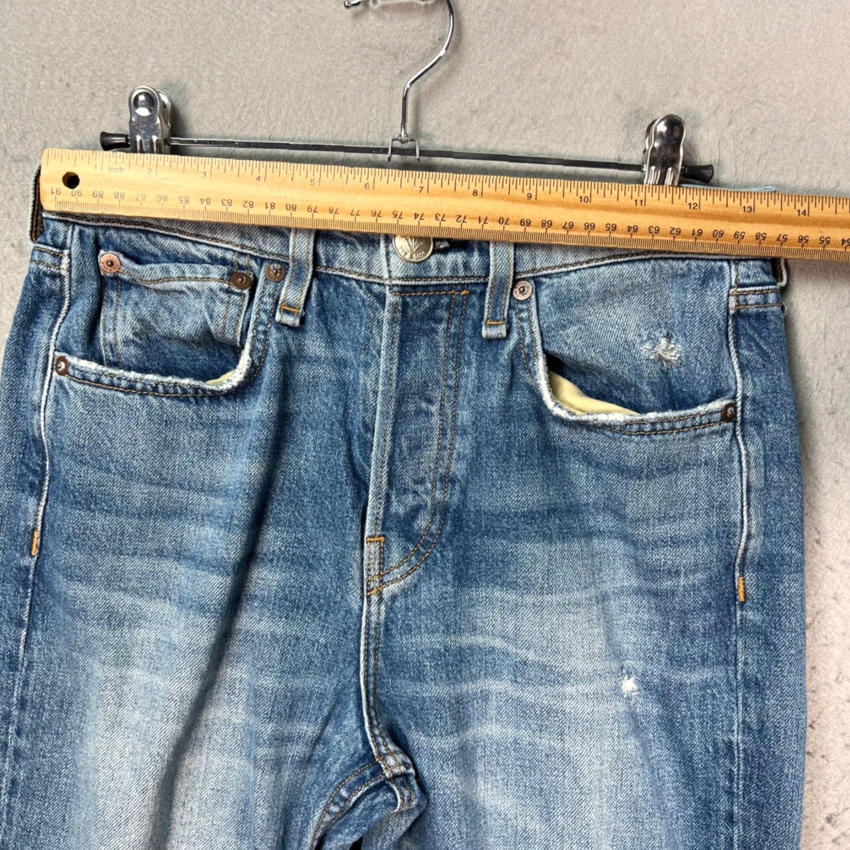 Rag & Bone Rag & Bone Womens 25 Maya High-Rise Ankle Slim Jeans Distressed Denim Blue 5-Pocket Jeans Slim Womens 25in Inseam 26in Regular Size Type Mens? Size 42" / US 20 - 6 Thumbnail