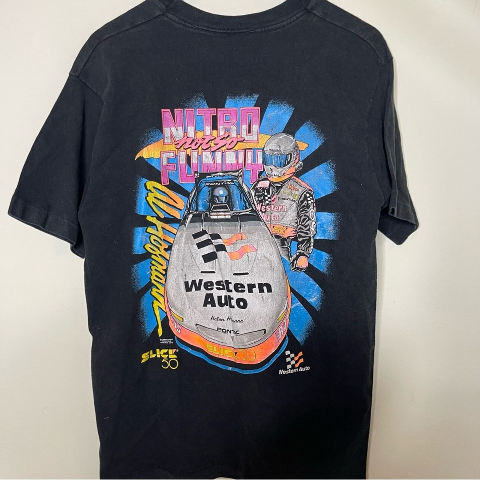 Vintage Vintage 90th single stich NASCAR graphic print tee sz L Size US L / EU 52-54 / 3 - 10 Thumbnail