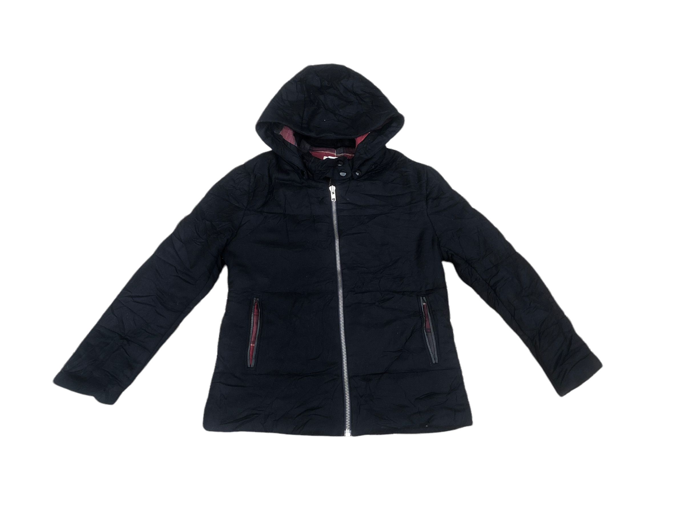 SANDRO Paris Wool Puffer Down Zipper Jacket Hoody Designer