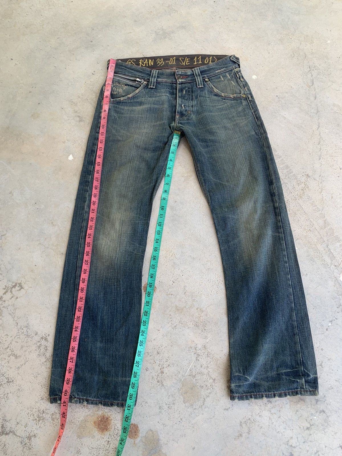 G-Star G Star Raw Distressed Jeans Pants Size US 34 / EU 50 - 4 Thumbnail
