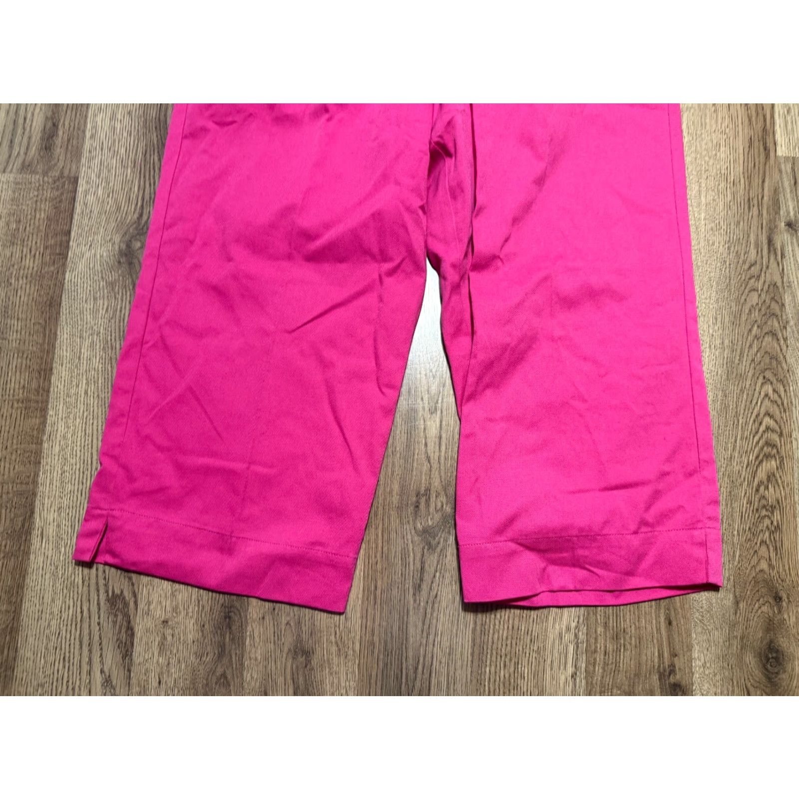 Vintage Breckenridge Pants Women’s 12 Pink Pull On Capris NWT Regular Rise 21 In Inseam 21 in Cotton Blend Straight Style Capris NWT Size 34" / US 12 / IT 48 - 3 Thumbnail