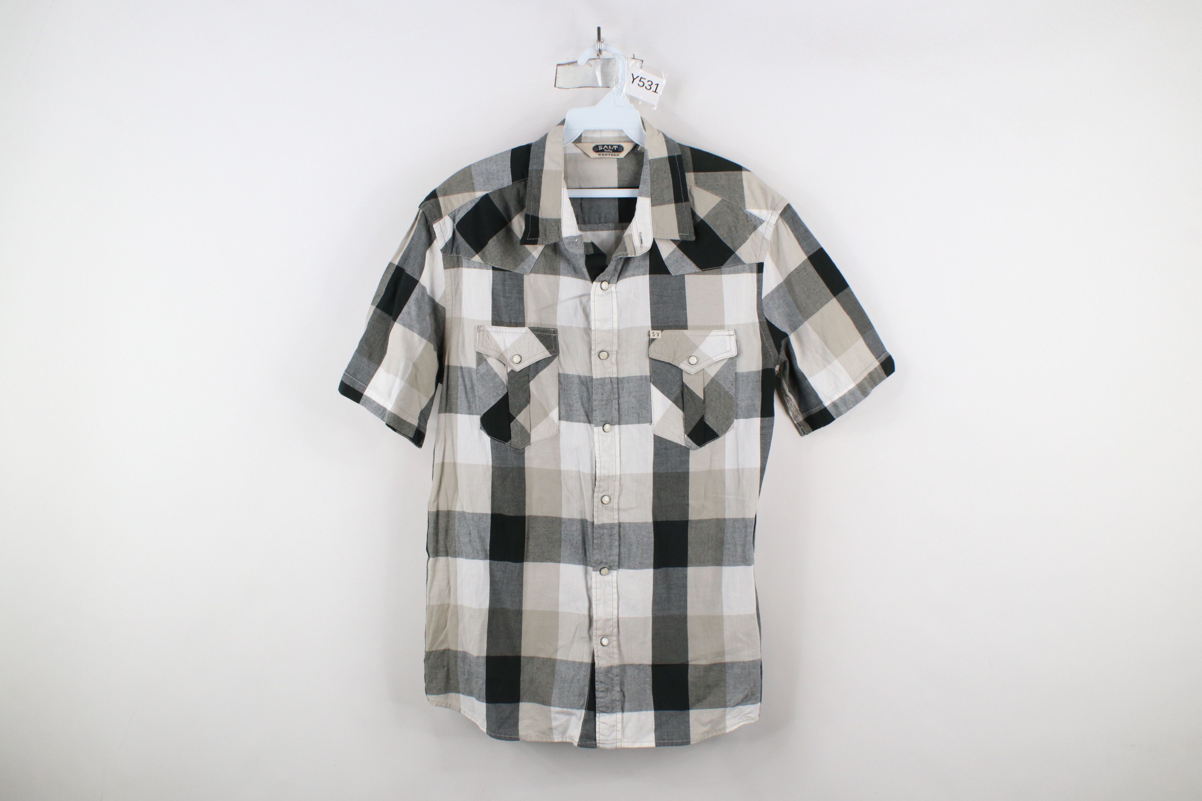 Salt Valley × Vintage Vintage Salt Valley Western Cowboy Snap Button Shirt Plaid Size US M / EU 48-50 / 2 - 1 Thumbnail
