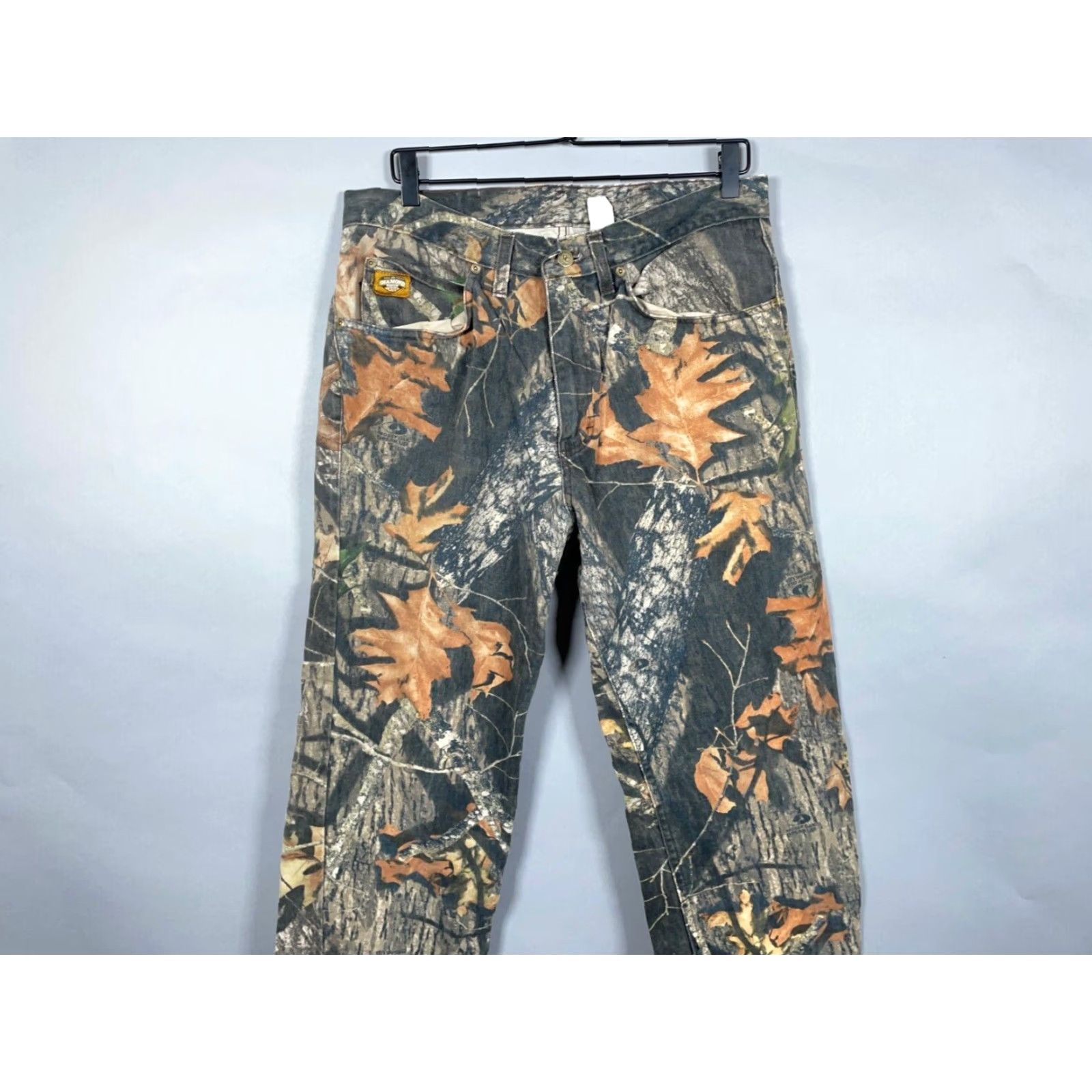 Vintage VINTAGE Diamond Cut Men's Jeans Camouflage 34 x 30 Mossy Oak Break Up Cotton Denim Straight 90s Retro Natural Size US 34 / EU 50 - 3 Thumbnail