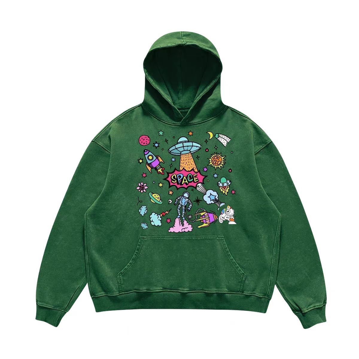 Designer × Japanese Brand Hip Hop Street Cartoon Creative Print Hooded Sweatshirt Size US M / EU 48-50 / 2 - 1 Thumbnail