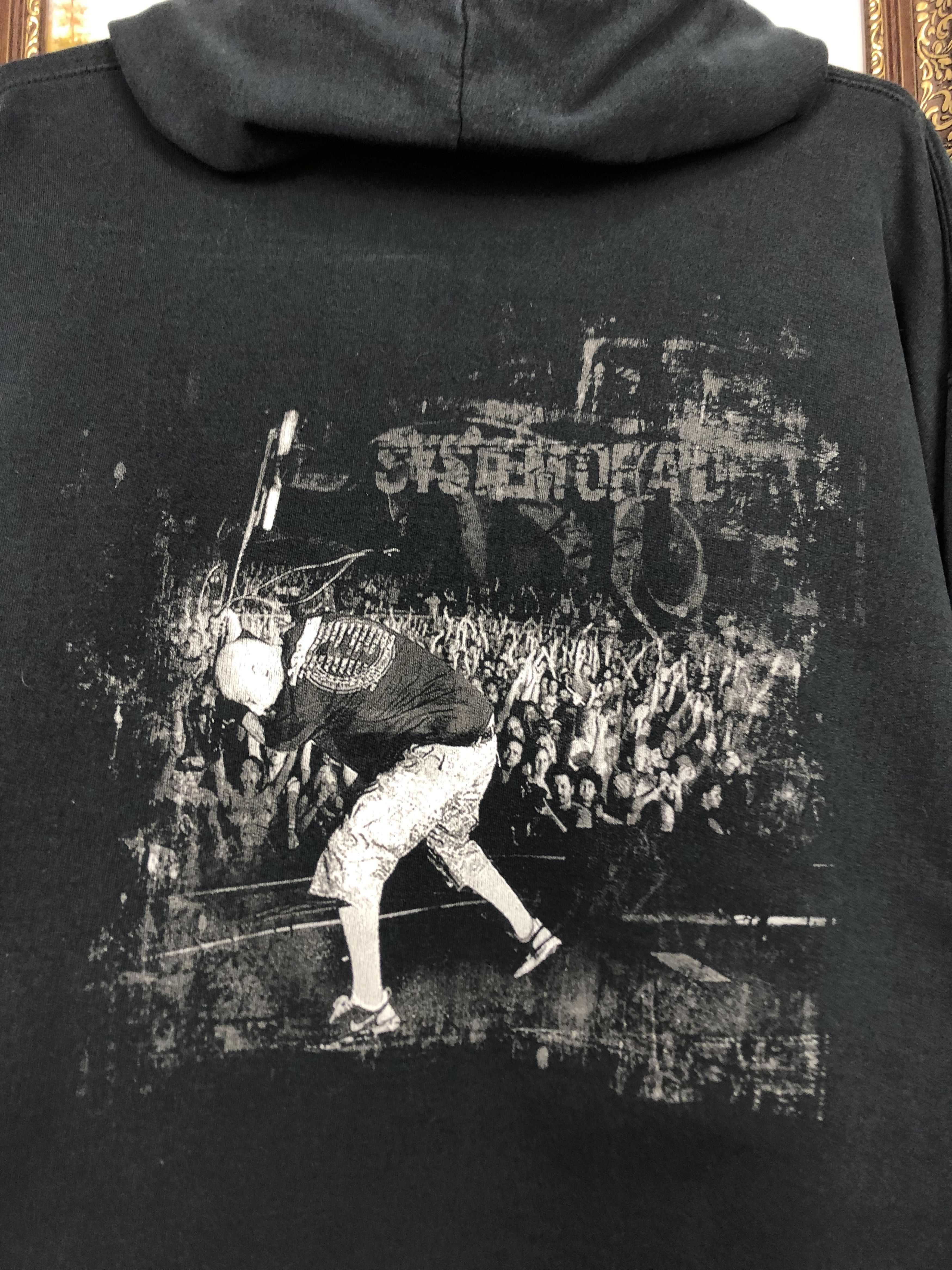 Band Tees × Vintage Vintage SOAD System Of A Down Lady Liberty Over Print Jacket Size US XL / EU 56 / 4 - 9 Thumbnail