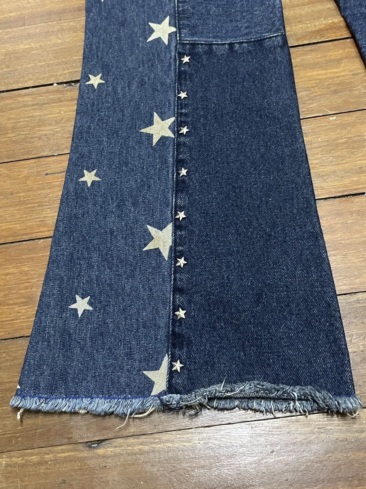 Japanese Brand × Vintage Rare Design Vintage Brand CAT Patchwork Jeans 1990s Size US 26 / EU 42 - 7 Thumbnail