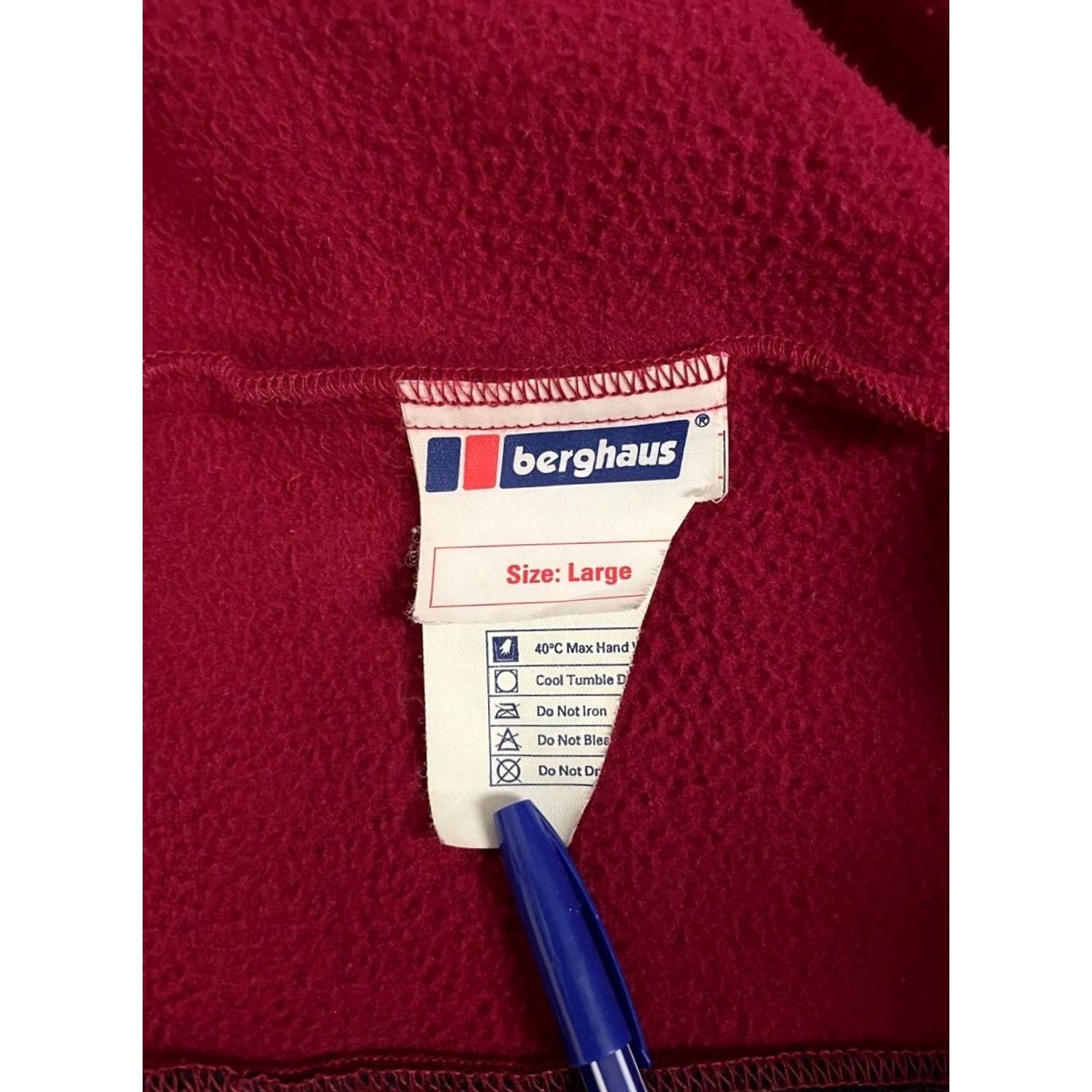 Berghaus Berghaus Sweatshirt Mens Size L Red Polyester Long Sleeve Full-Zip Fleece Size US L / EU 52-54 / 3 - 3 Thumbnail
