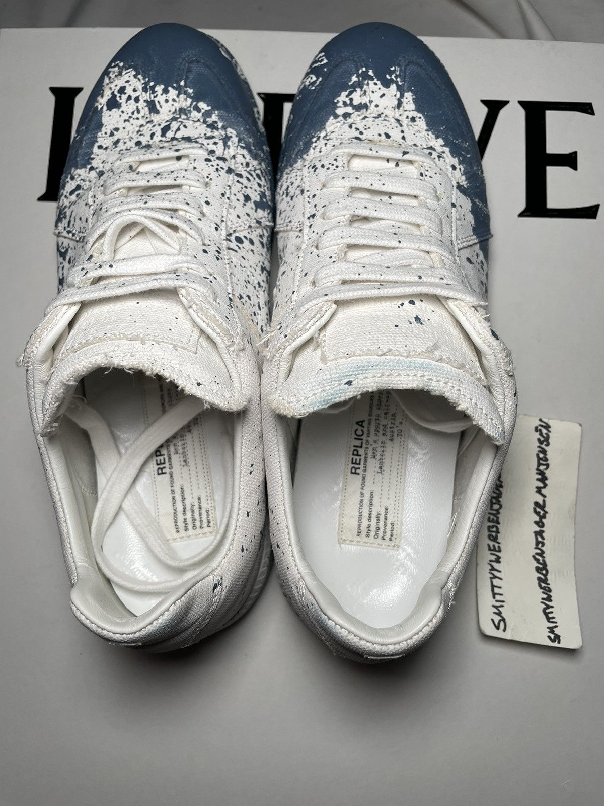 Maison Margiela Maison Margiela Gat Paint Splatter Sneakers Size US 8 / IT 38 - 11 Thumbnail