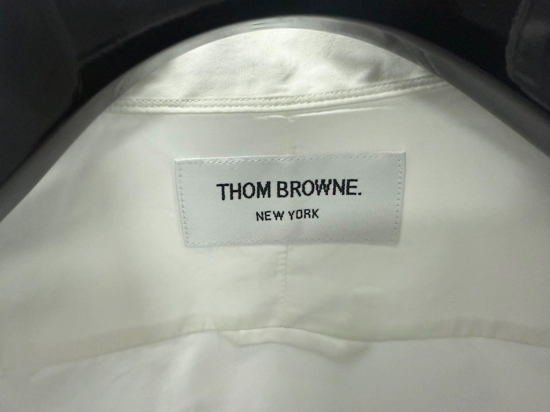 Thom Browne Thom Browne 3-Color Placket Poplin Shirt Size 3 Size US L / EU 52-54 / 3 - 3 Thumbnail