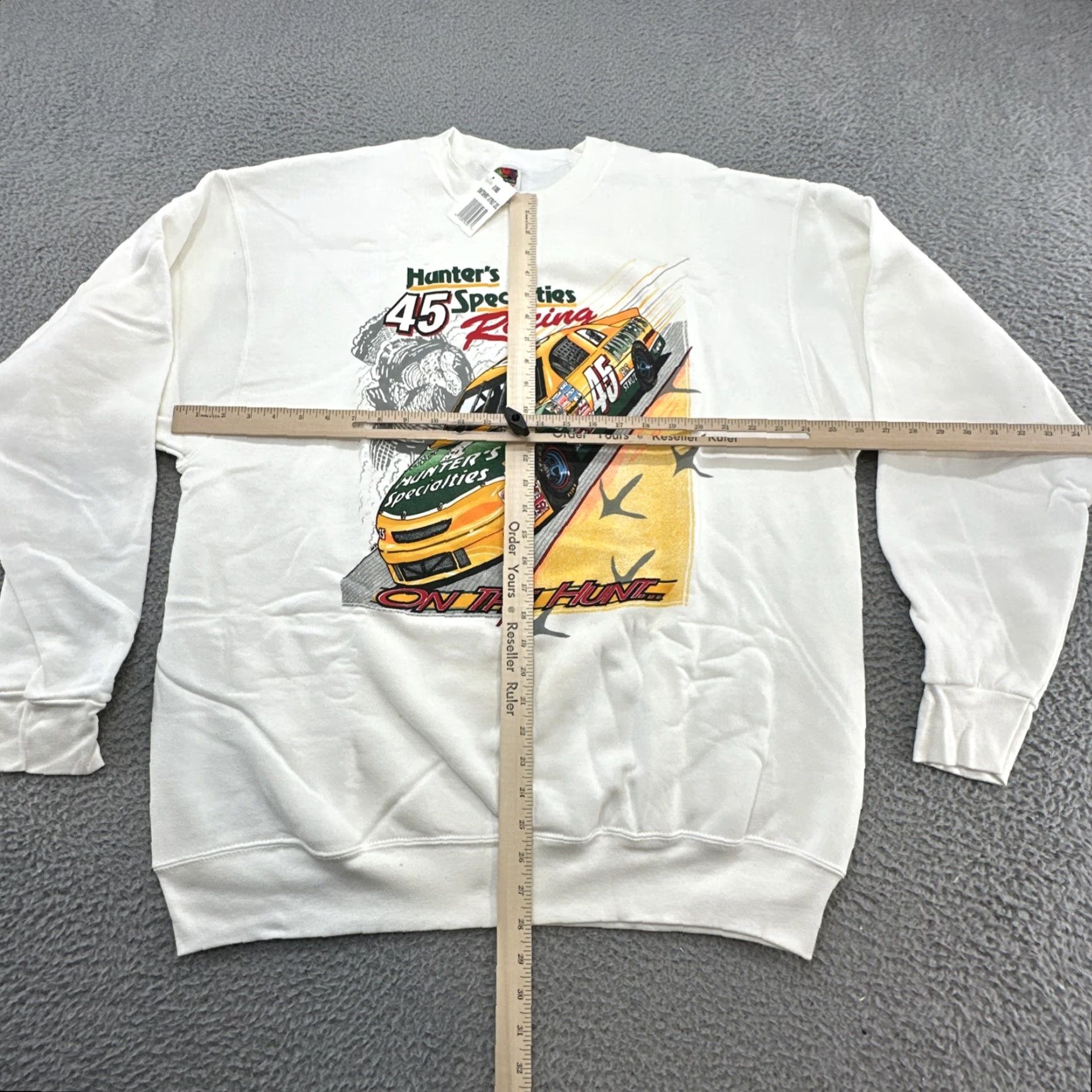 VINTAGE Hunters Specialties Racing #45 XXL Sweatshirt NWT USA Made - On The Hunt