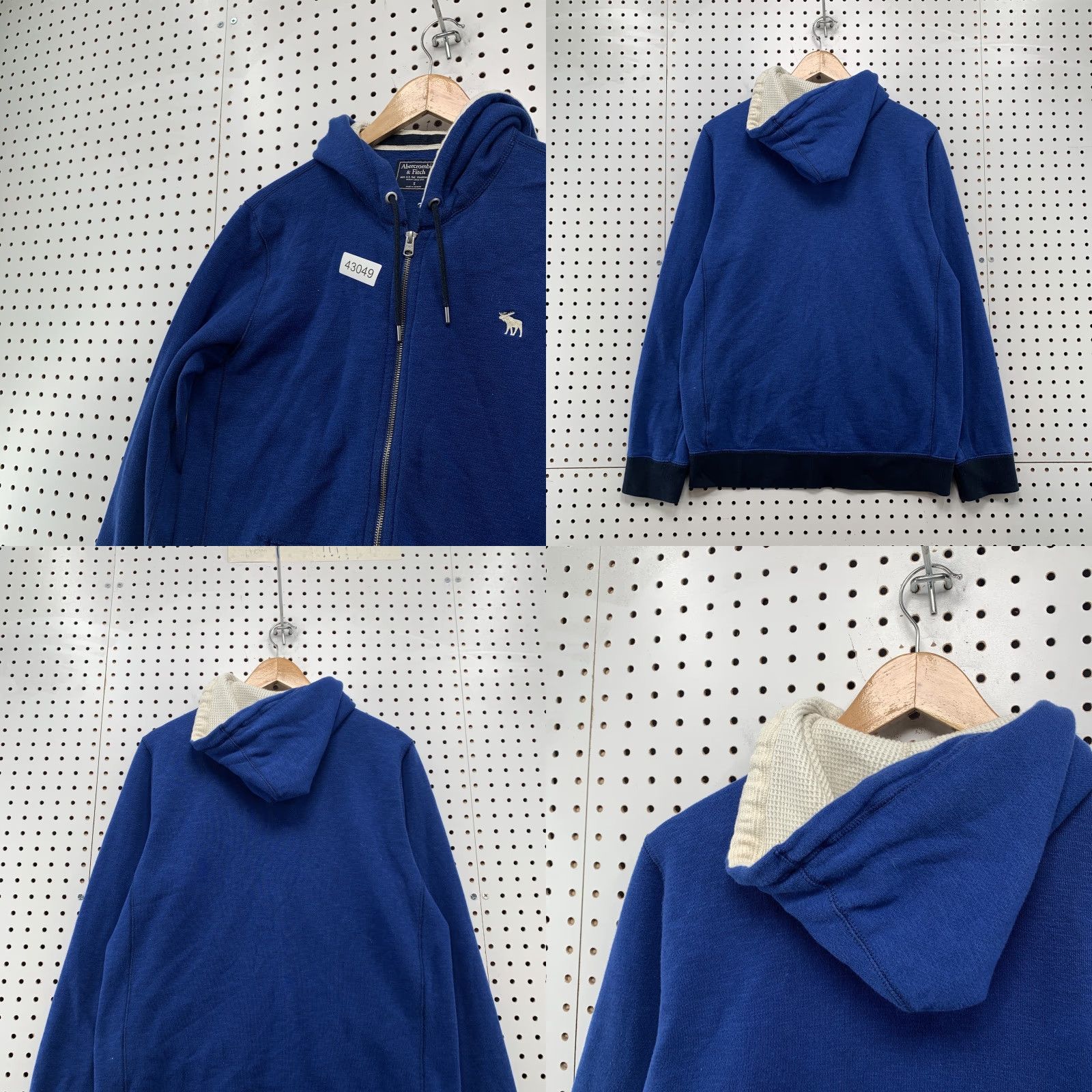 Abercrombie & Fitch VINTAGE Abercrombie & Fitch Hoodie Zip Sweatshirt Blue Mens Small Zip Hooded Size US S / EU 44-46 / 1 - 8 Thumbnail