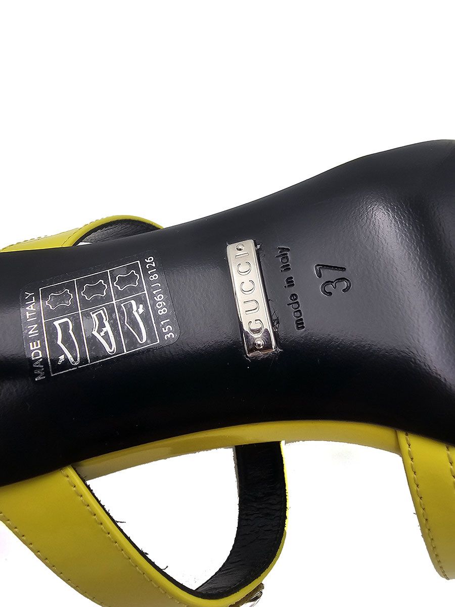 Gucci Gucci Yellow Leather Sandal Mules Womens Size 37 Size US 7 / IT 37 - 12 Thumbnail