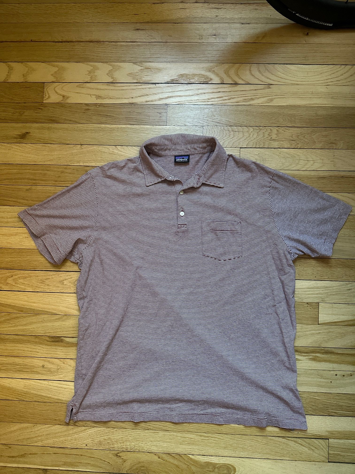 Patagonia Patagonia Squeaky Clean Polo Shirt XL Striped Organic Cotton Size US XL / EU 56 / 4 - 3 Thumbnail