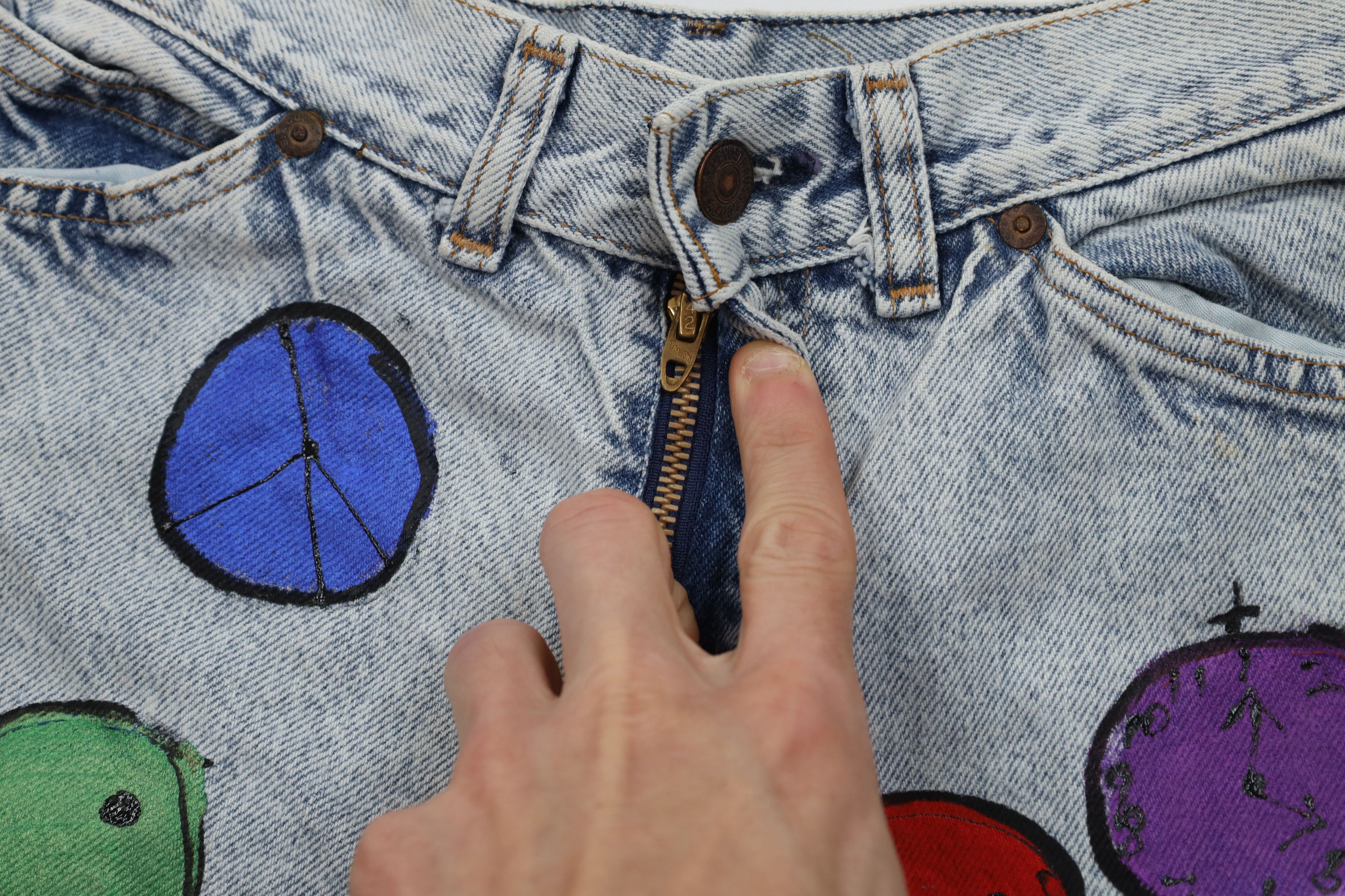 Levi's Vintage 70s 80s Levis Free Speech Acid Wash Shorts USA Size 26" / US 2 / IT 38 - 6 Thumbnail