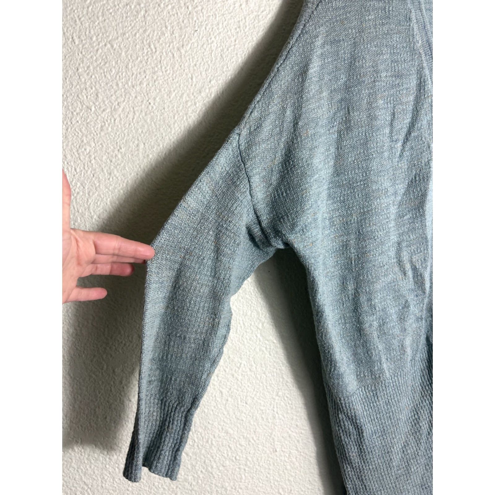Free People Free People Cardigan Sweater Women's XS Green 3/4 Sleeve Lightweight Longer Back Snap Cardigan Womens XS Green Size XS / US 0-2 / IT 36-38 - 2 Thumbnail
