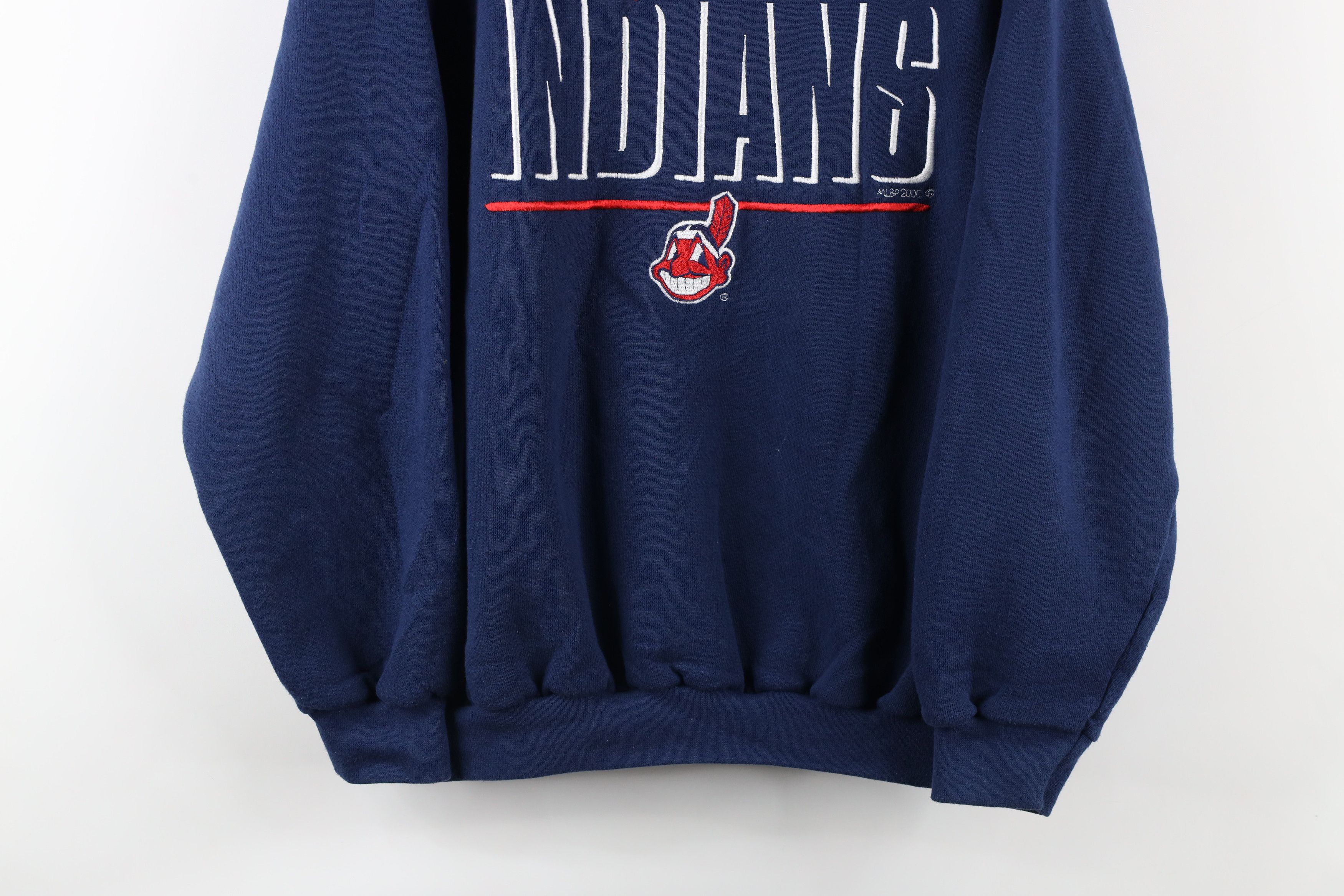 Vintage Vintage Y2K 2000 Chief Wahoo Cleveland Indians Sweatshirt Size ONE SIZE - 3 Thumbnail