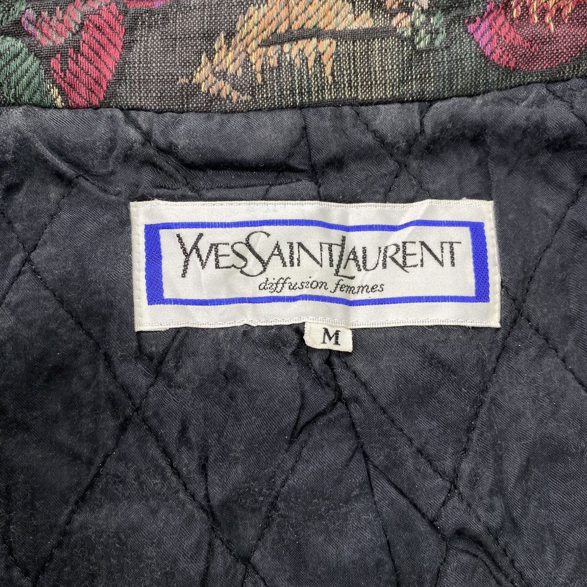Yves Saint Laurent 1980s Vintage Yves Saint Lauren Florals YSL Boutique Blazers Size M / US 6-8 / IT 42-44 - 6 Thumbnail