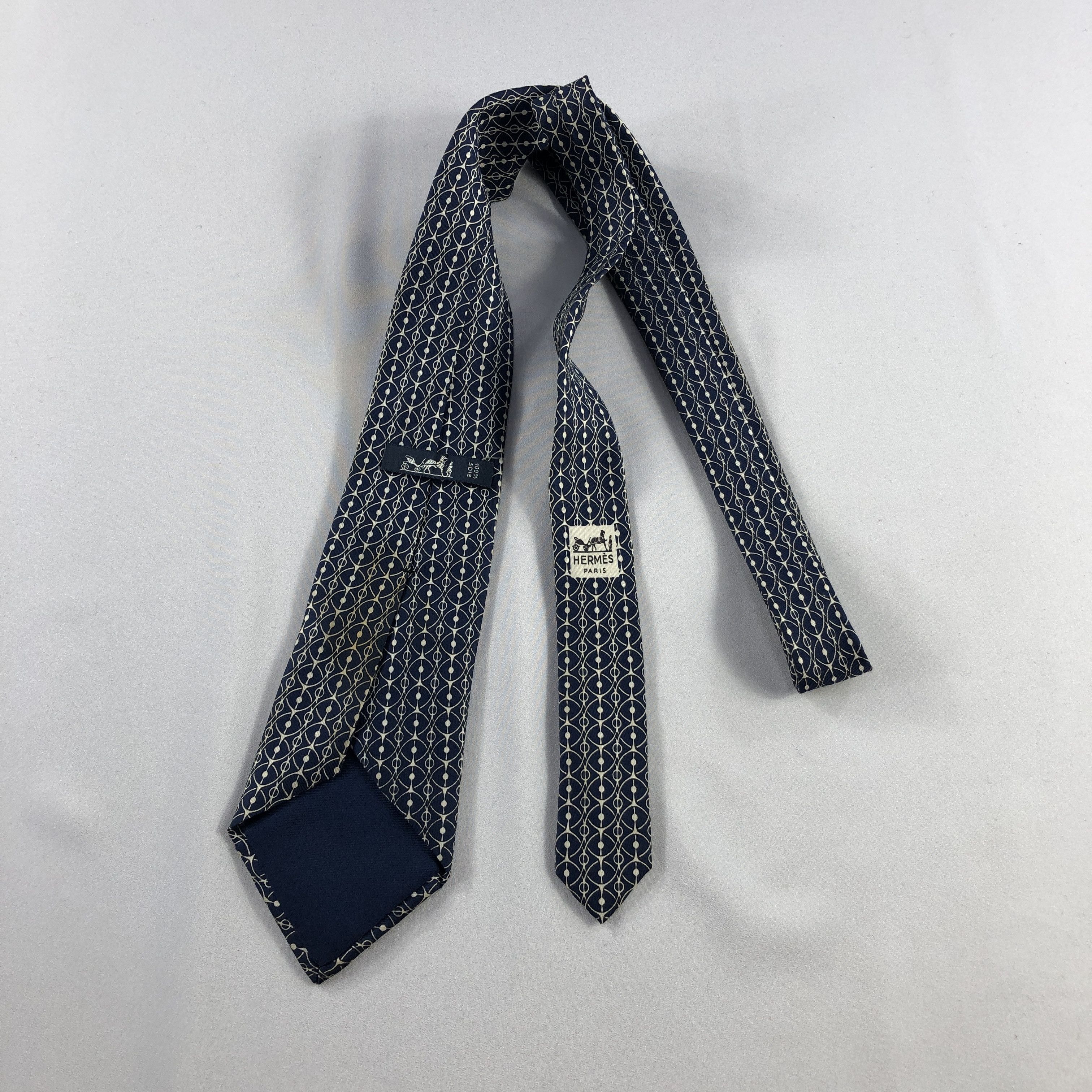 Hermes Hermes Silk Neck Ties T122 Size ONE SIZE - 3 Thumbnail