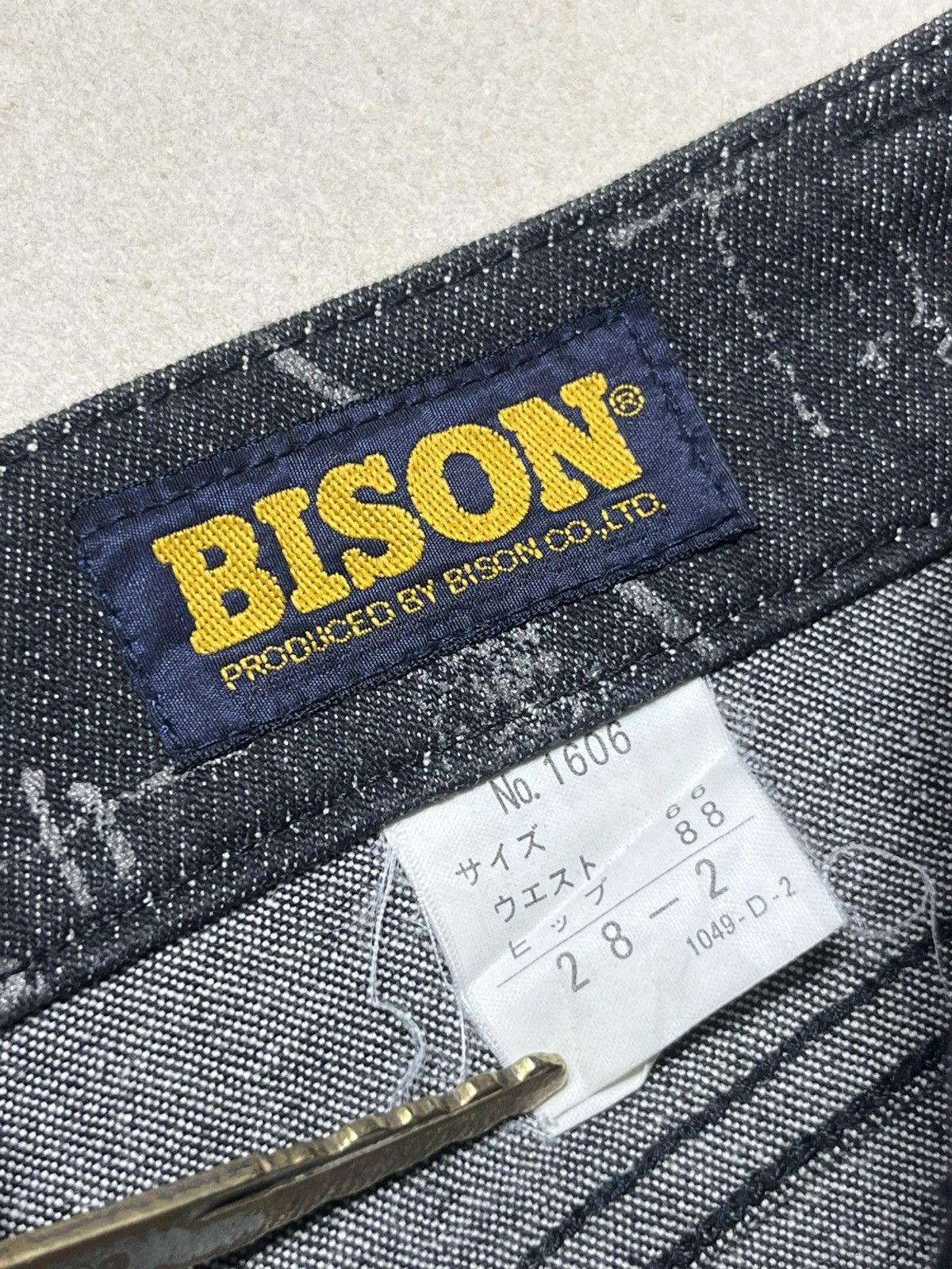 Japanese Brand 🔥HOT🔥Y2K Bison Flareed denim AOP Size US 27 - 10 Thumbnail
