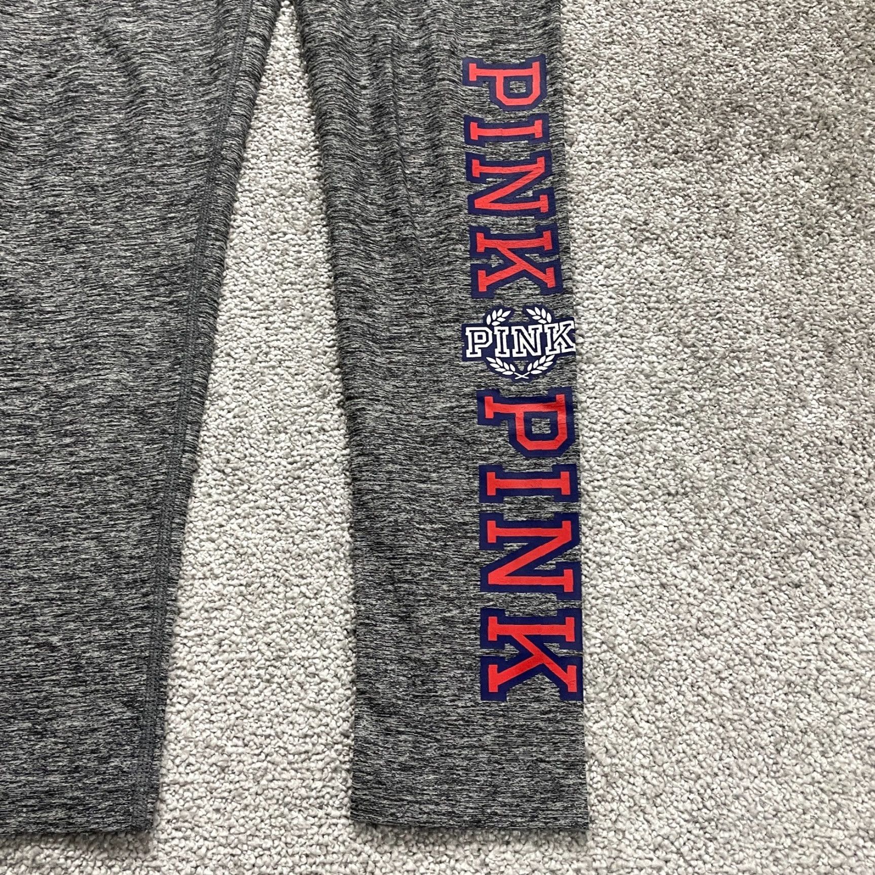 Victoria's Secret Victoria's Secret Pink Leggings Womens PS Petite Gray Blue Graphic Size 28" / US 6 / IT 42 - 4 Thumbnail