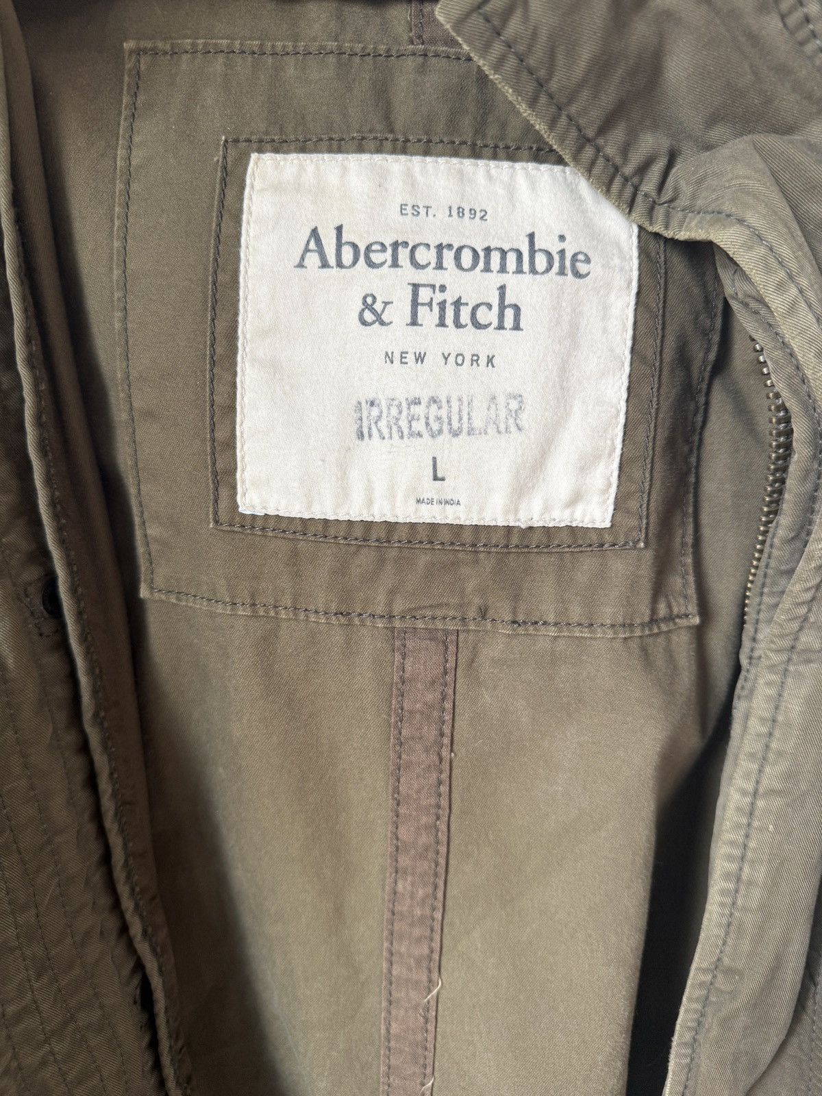 Abercrombie & Fitch Abercrombie Green Military/Utility Coat Jacket Size Large Size US L / EU 52-54 / 3 - 4 Thumbnail