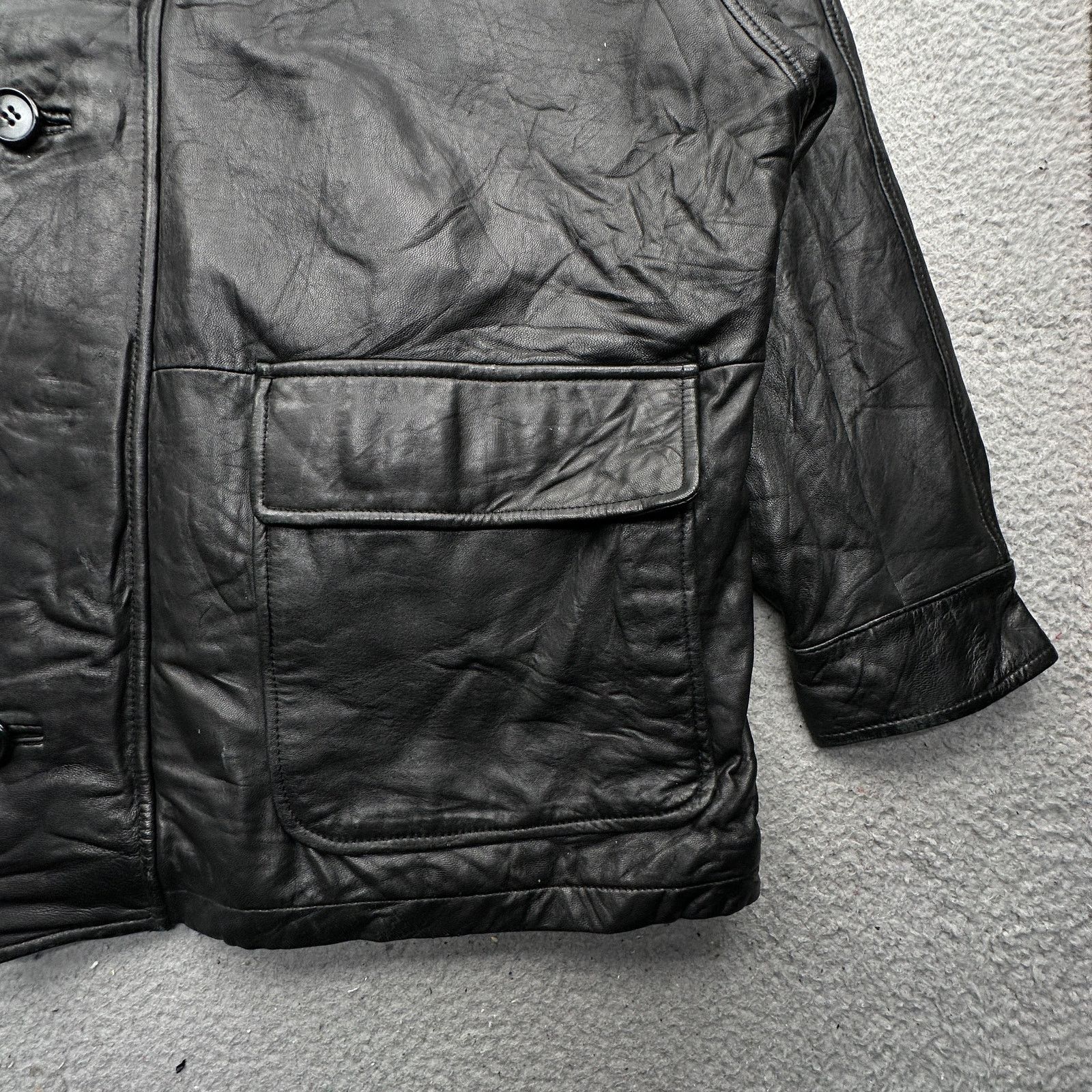 Other J Park Couture Quilt Lined Leather Jacket Coat Men XL Black Size US XL / EU 56 / 4 - 11 Thumbnail
