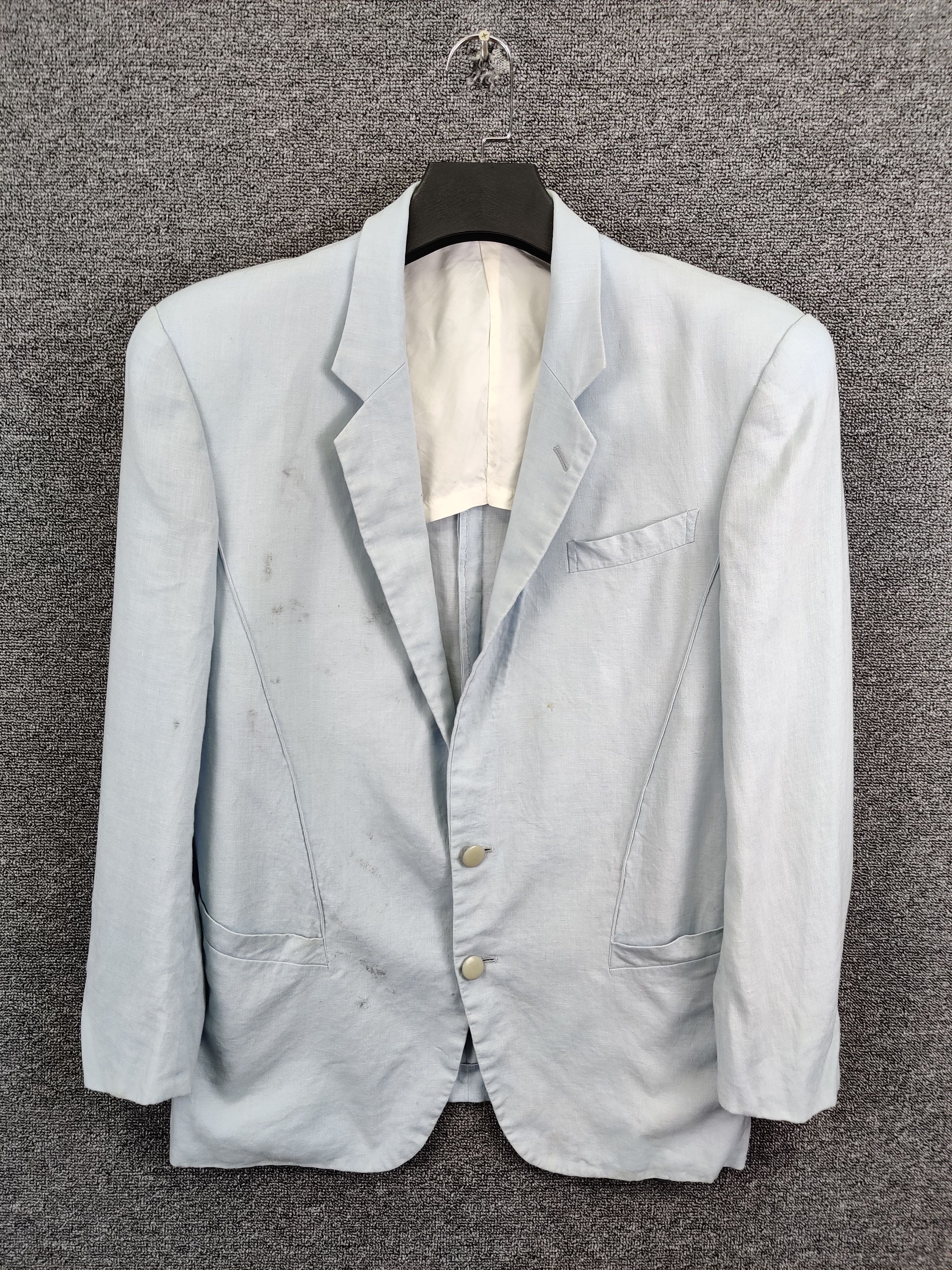 Vintage Thierry Mugler Single Breasted Blazer Light Blue