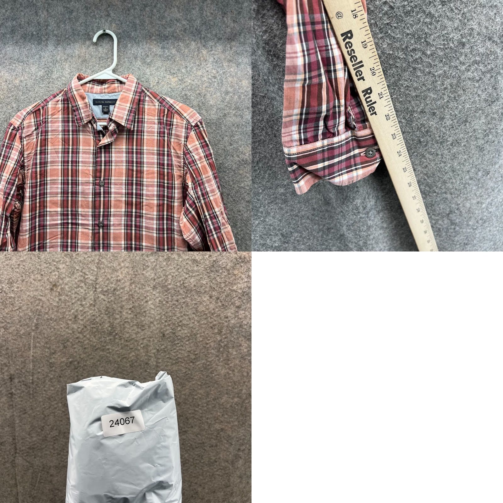 Banana Republic VINTAGE Banana Republic Shirt Men Small Adult Red Plaid Button-Down Casual Preppy Dress Size US S / EU 44-46 / 1 - 8 Thumbnail