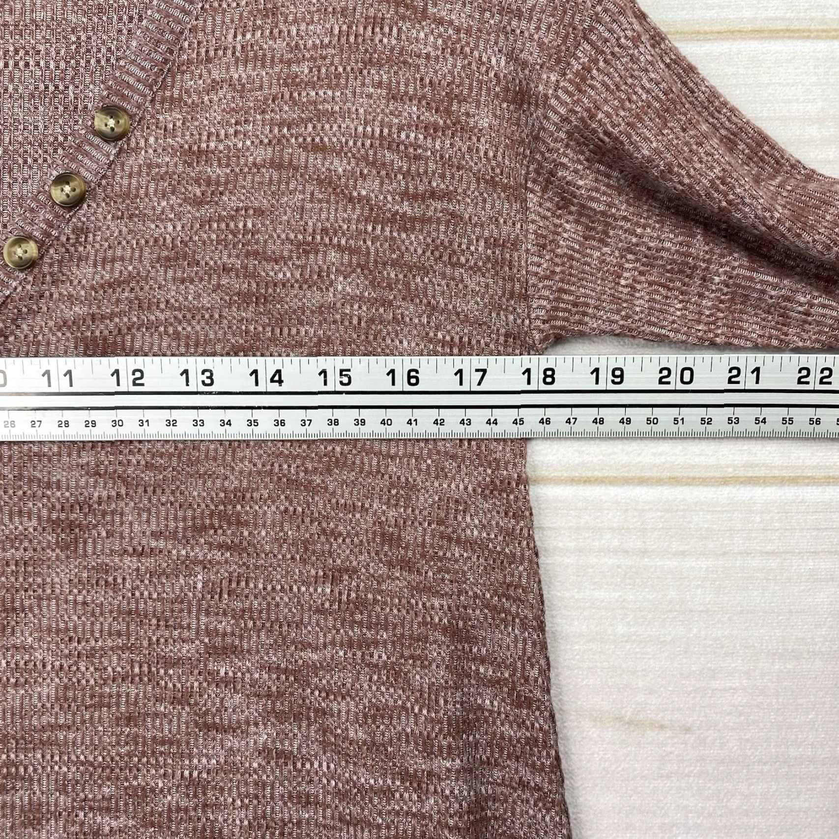 American Eagle Outfitters American Eagle Outfitters Nightgown Womens Pink Heather V-Neck Long Sleeve Heather Knit Gown S Satin/Polyester Spandex Size S / US 4 / IT 40 - 5 Thumbnail