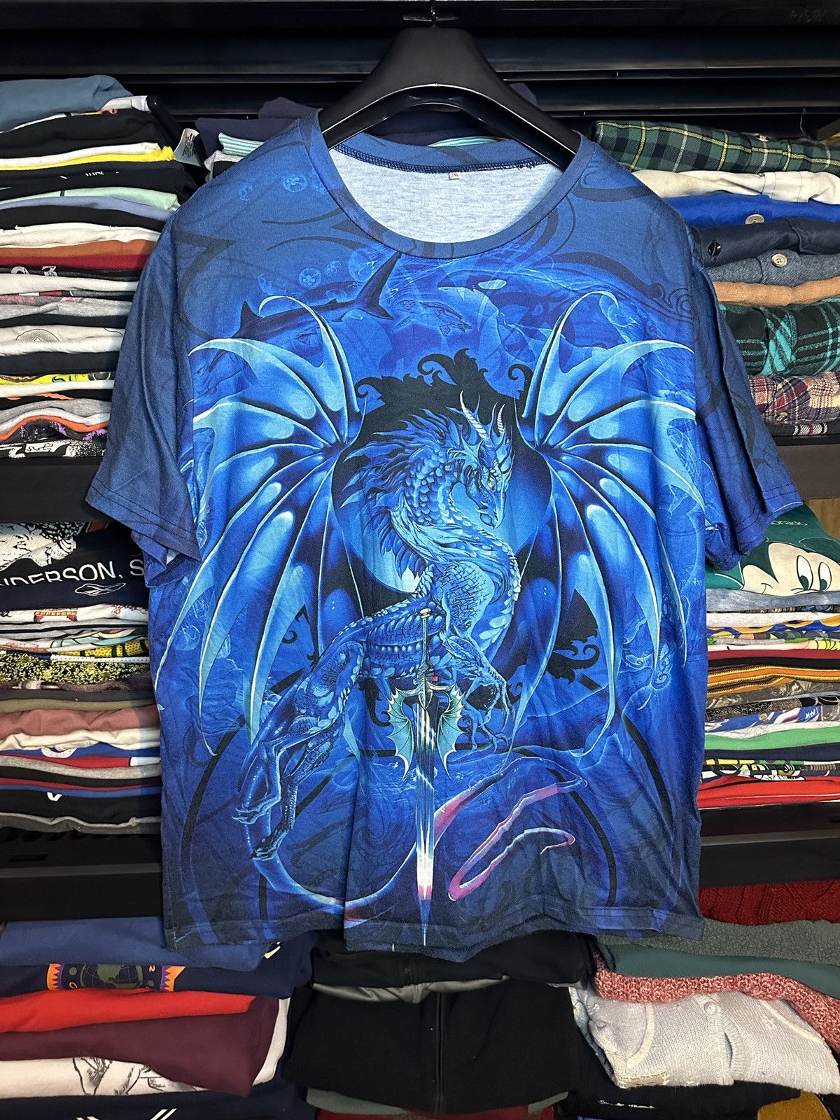 Vintage Vintage Y2K Dragon AOP Size US XXL / EU 58 / 5 - 1 Thumbnail