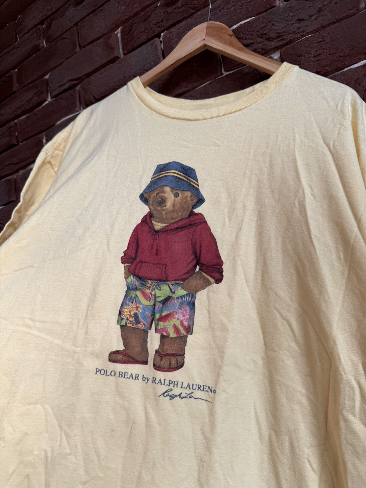 Polo Ralph Lauren Vintage Polo Bear Ralph Lauren Tshirt Yellow 2XL Streetwear Size US XXL / EU 58 / 5 - 3 Thumbnail