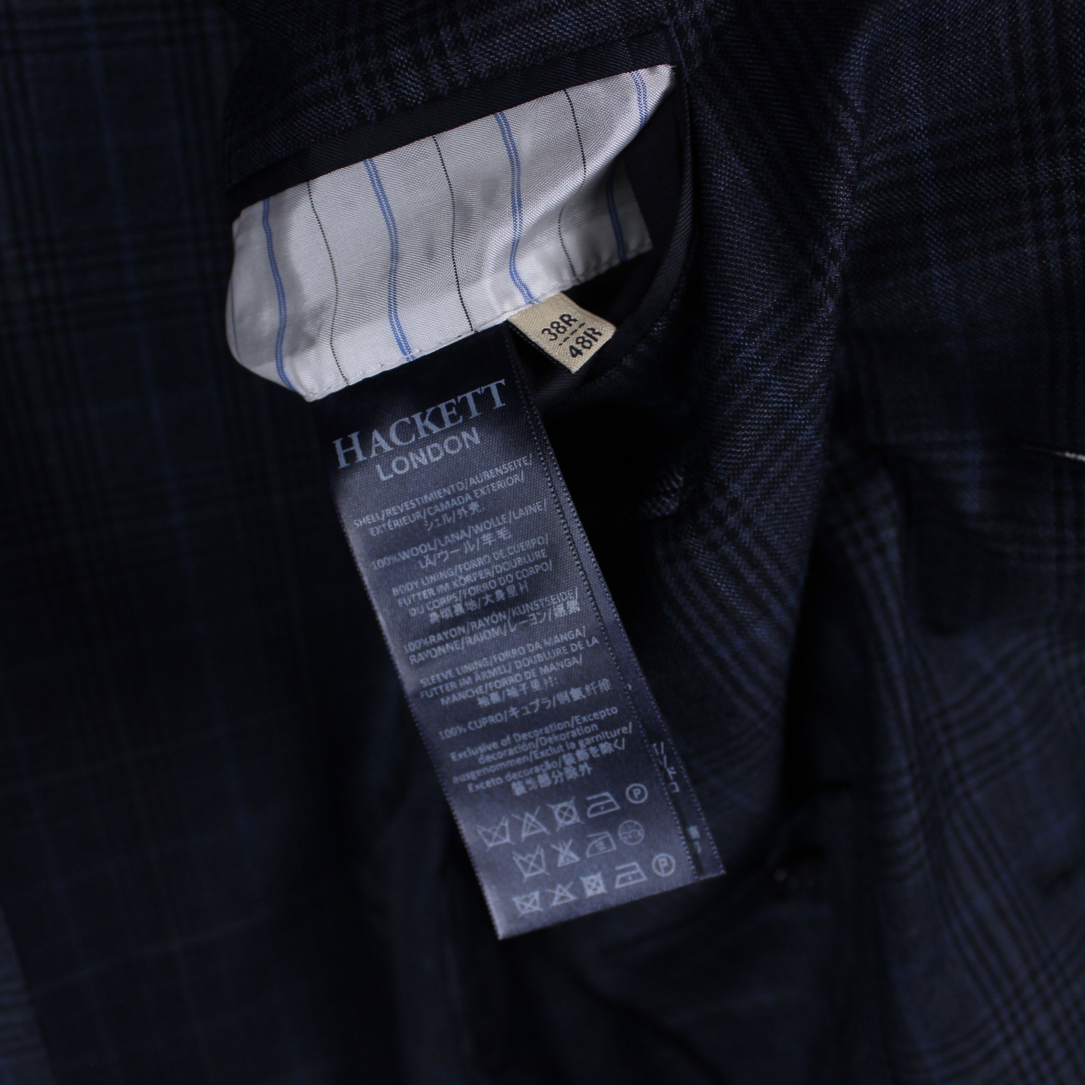 Hackett Hackett blazer men lana wool stripes 38R/48R navy blue Size 38R - 9 Thumbnail