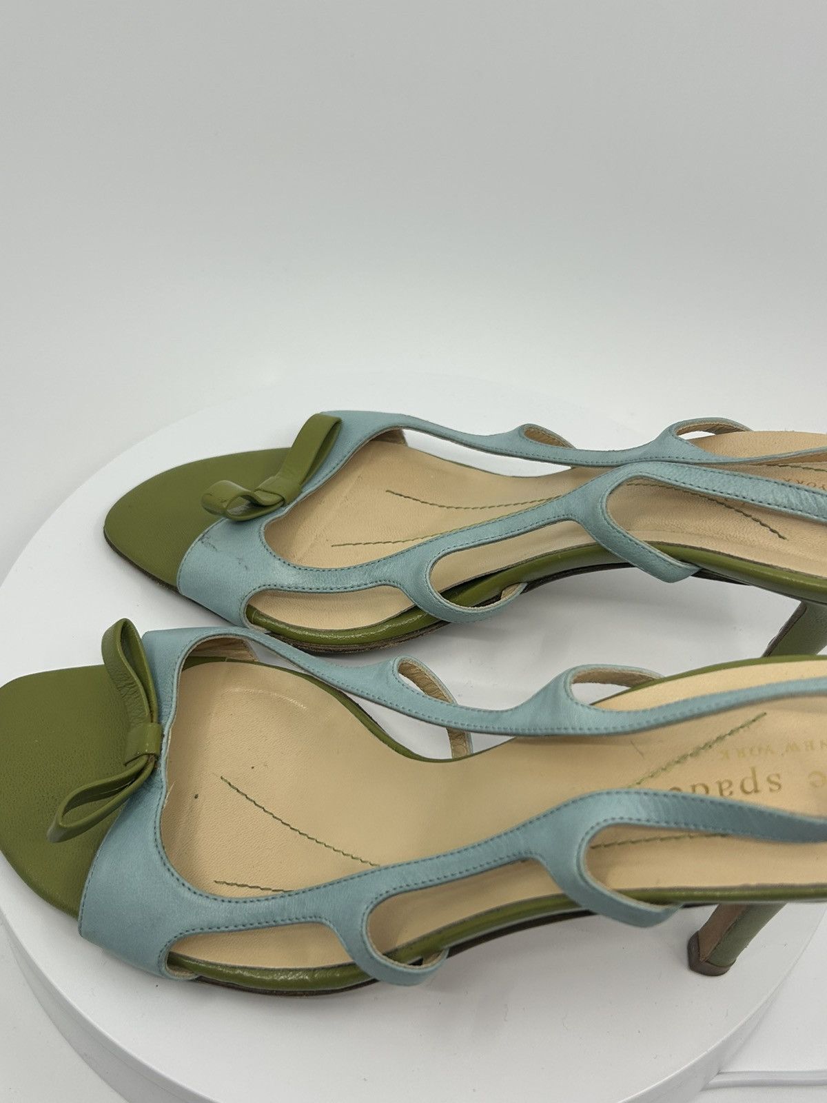 Kate Spade Kate Spade blue green Y2K leather slingbacks Size US 8 / IT 38 - 2 Thumbnail