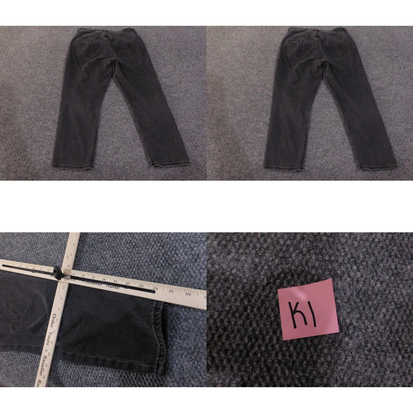 Vintage VINTAGE American Eagle Mom Jeans Womens 8 Short Black High Rise Tapered 90s Style Denim Size 30" / US 8 / IT 44 - 8 Thumbnail