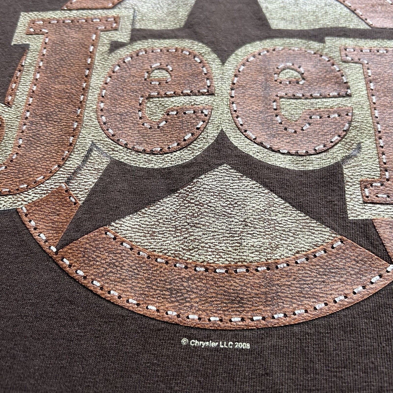 Jeep Vintage JEEP T Shirt 2XL Brown Distressed Chrysler Car Promo Size US XXL / EU 58 / 5 - 5 Thumbnail