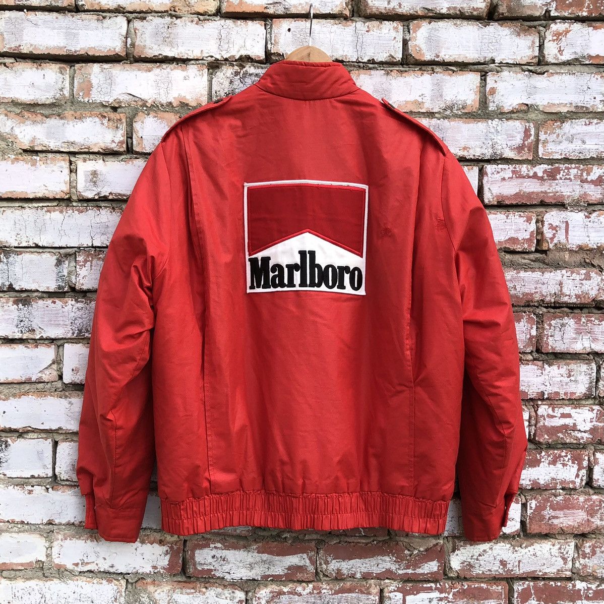 Marlboro Vintage 90s Marlboro Big Logo Racing Bomber Jacket Size US L / EU 52-54 / 3 - 15 Thumbnail