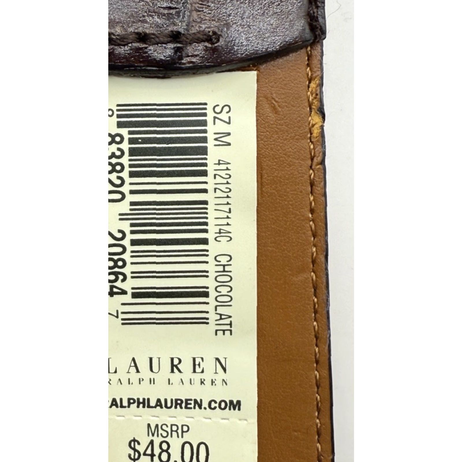 Ralph Lauren LAUREN RALPH LAUREN Collection Men’s Leather Belt M Italian Solid Stainless Steel Size ONE SIZE - 7 Thumbnail